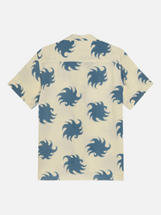 OAS Sky Ember Blue Ivory Viscose SS Shirt Resort Collar Collared Button Up Short Sleeve Men’s Top for Men Athens GA Georgia Kempt Menswear Store Near Me