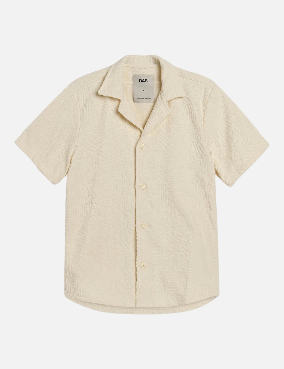 oas golconda cuba terry shirt 100% cotton terry towel material cream ss short sleeve button down kempt athens ga georgia men's clothing store