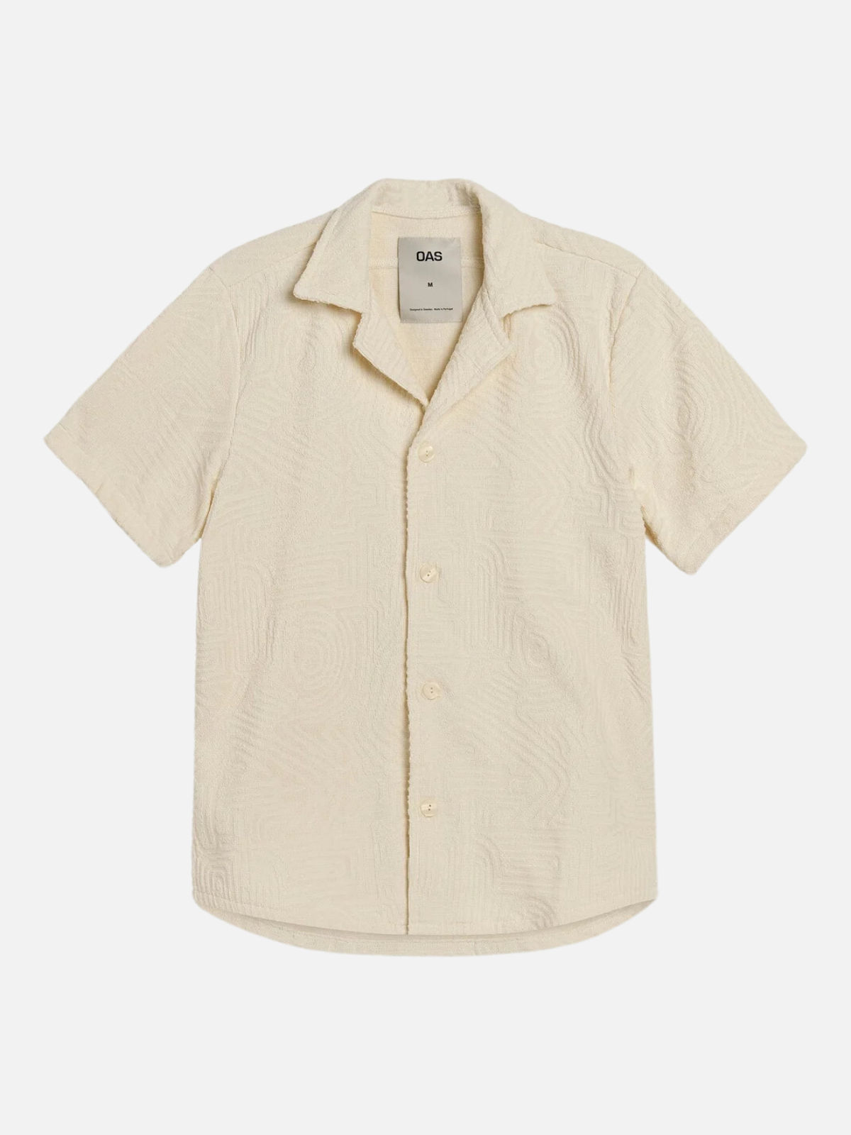 oas golconda cuba terry shirt 100% cotton terry towel material cream ss short sleeve button down kempt athens ga georgia men's clothing store