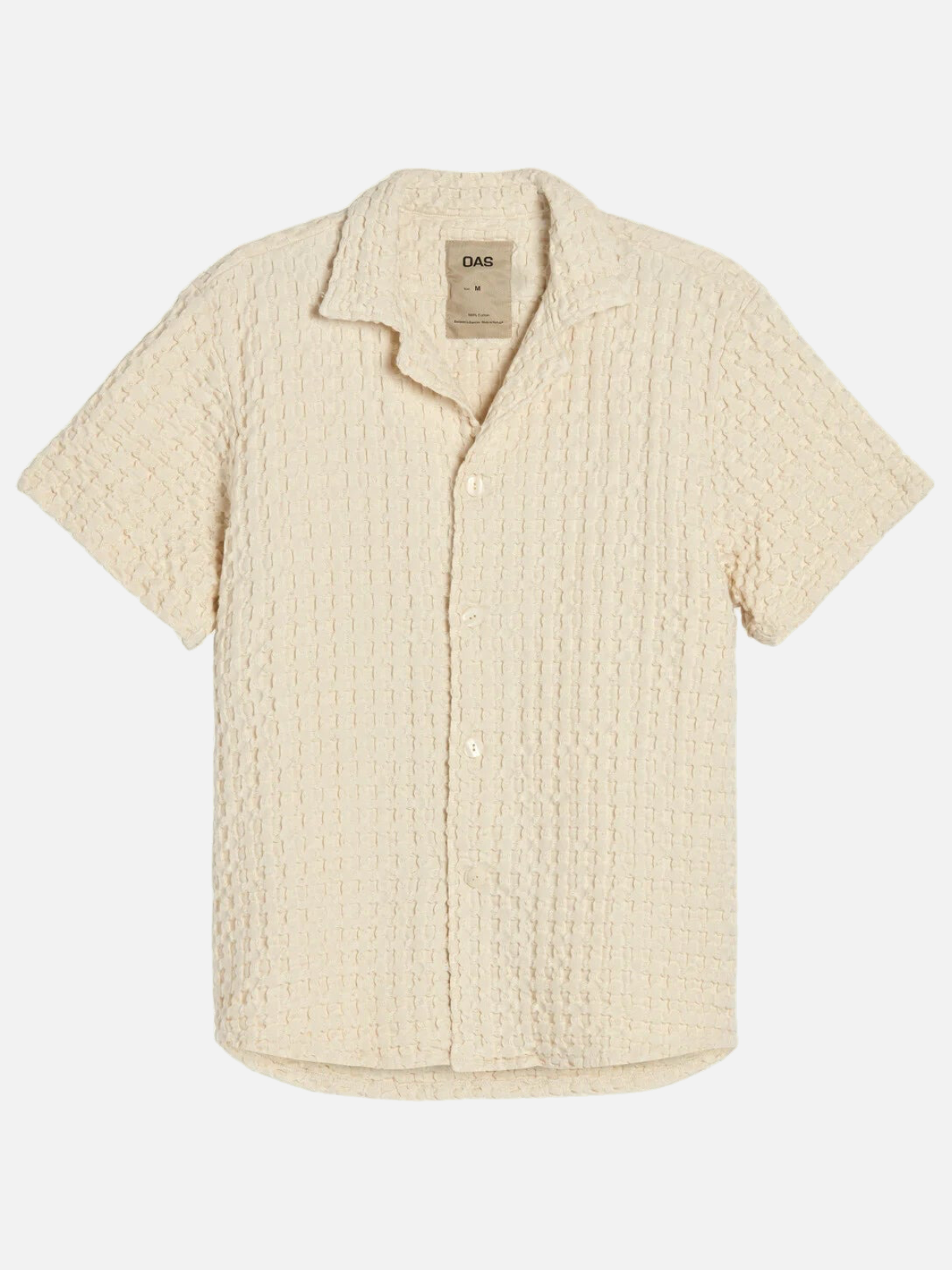 OAS Ecru Cuba Waffle Knit Button Up Beach Shirt Kempt Athens Ga Mens Clothing Store Downtown