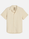 OAS Ecru Cuba Waffle Knit Button Up Beach Shirt Kempt Athens Ga Mens Clothing Store Downtown