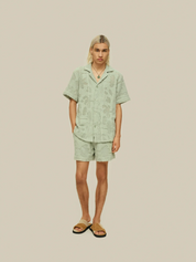 oas galbanum cuba chrochet shirt cotton polyester blend seafoam green ss short sleeve button up kempt athens ga georgia men's clothing store