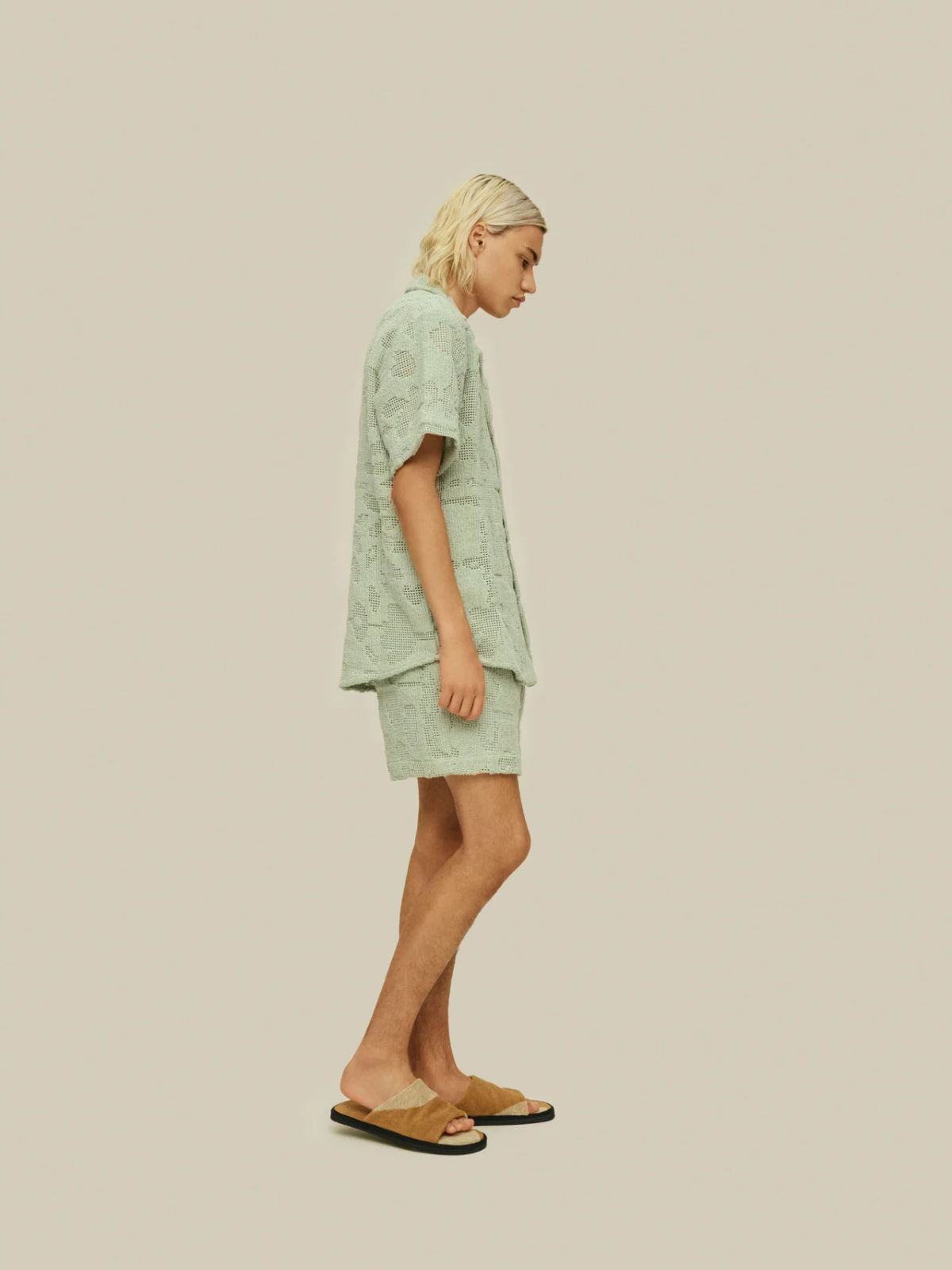 oas galbanum cuba chrochet shirt cotton polyester blend seafoam green ss short sleeve button up kempt athens ga georgia men's clothing store