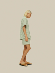 oas galbanum cuba chrochet shirt cotton polyester blend seafoam green ss short sleeve button up kempt athens ga georgia men's clothing store