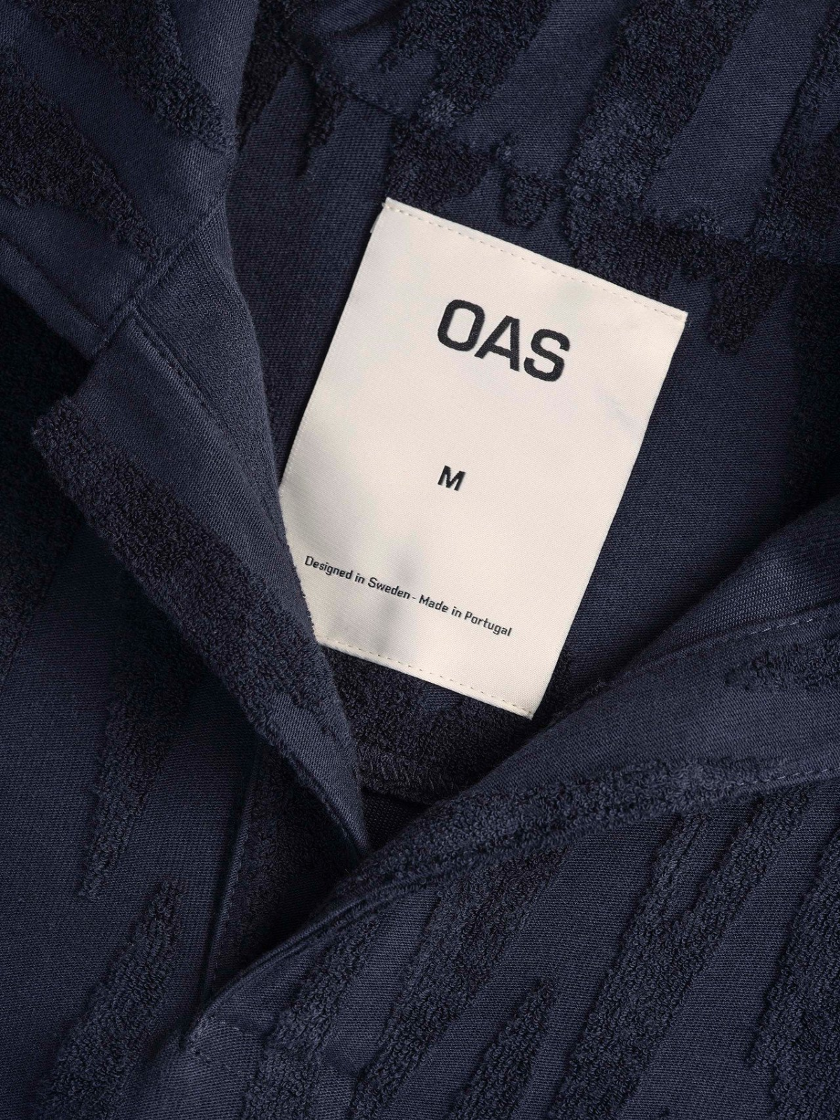 oas glitch terry cotton polyester blend polo shirt navy blue kempt athens ga georgia men's clothing store