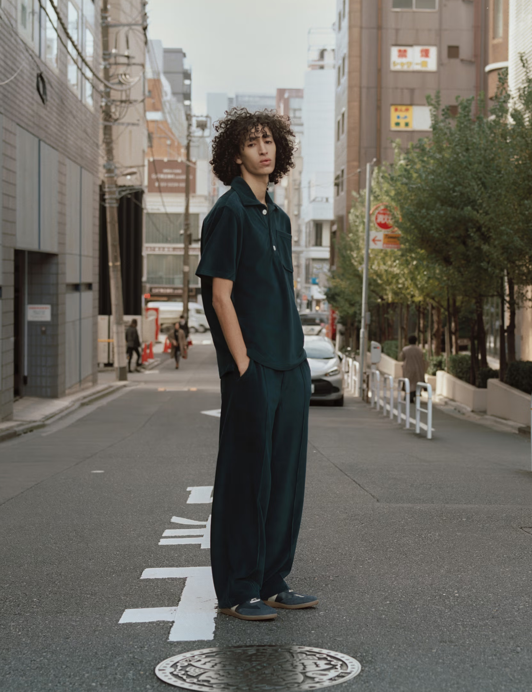 OAS Girona Shirt Dark Blue Navy Men's SS Short Sleeve Textured Collared  Top For Men Spring Summer Athens GA Georgia Kempt Menswear Store Near Me