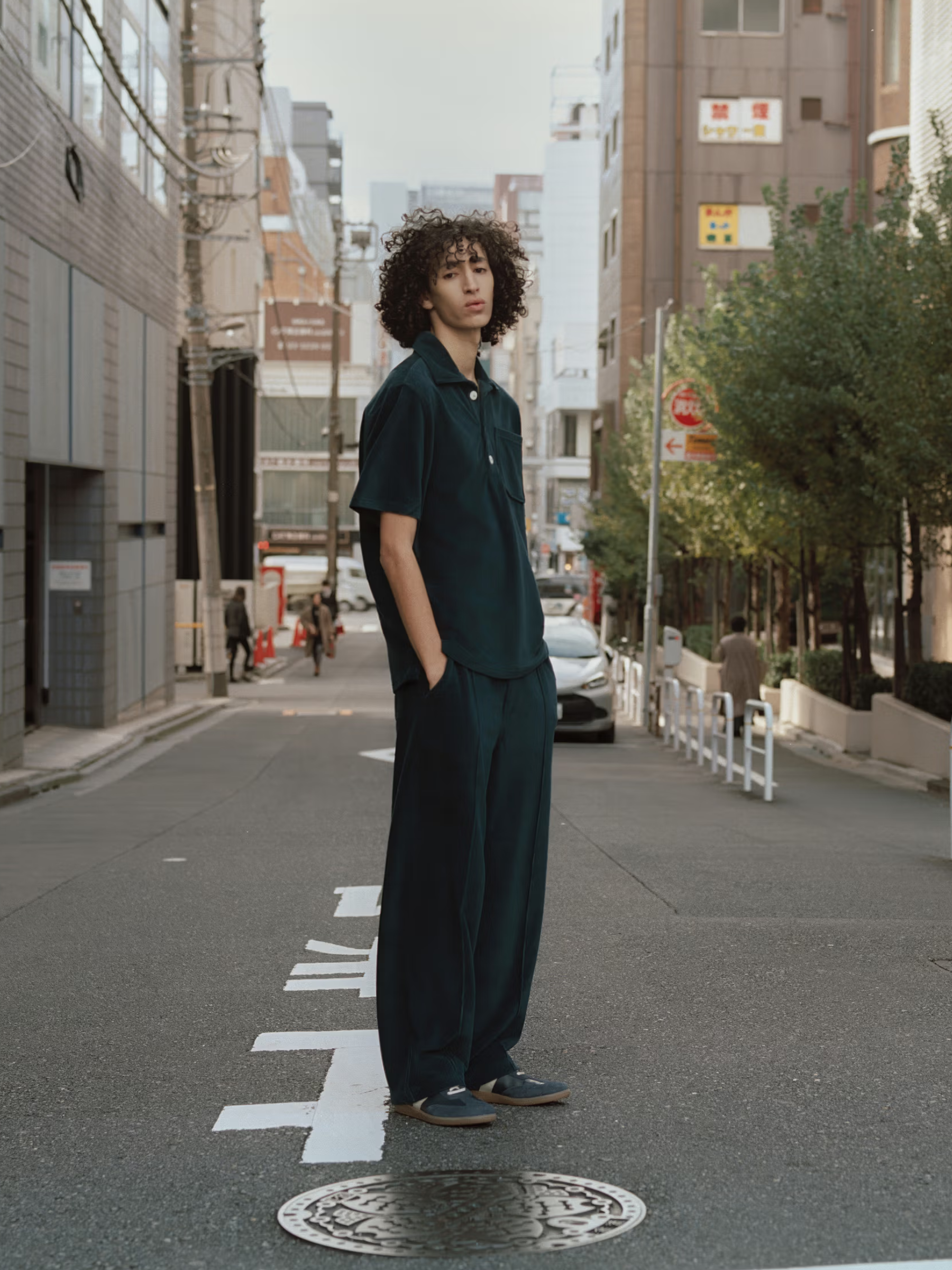 OAS Girona Shirt Dark Blue Navy Men's SS Short Sleeve Textured Collared  Top For Men Spring Summer Athens GA Georgia Kempt Menswear Store Near Me