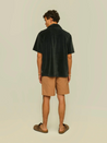 OAS Girona Velour Polo Shirt Nearly Black Kempt Trendy Menswear Shop Athens GA 