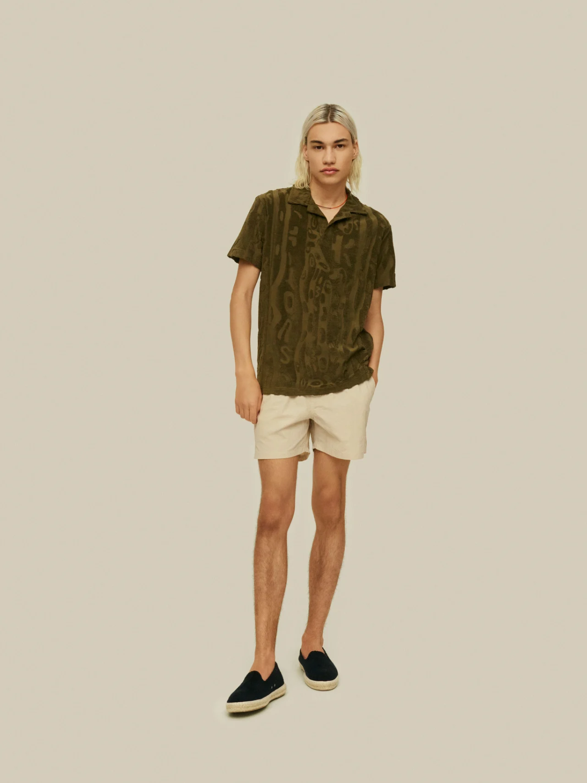 oas jiggle terry polo olive green ss short sleeve cotton polyester blend kempt athens ga georgia men's clothing store