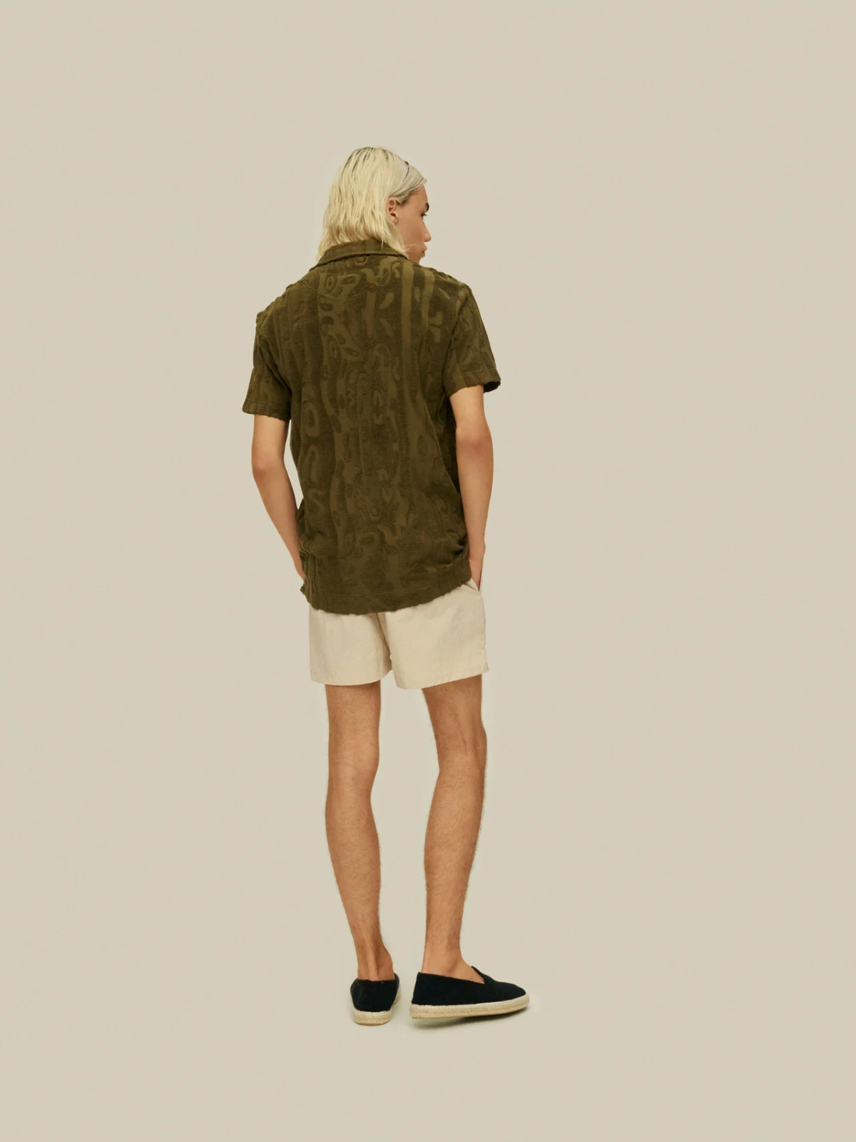 oas jiggle terry polo olive green ss short sleeve cotton polyester blend kempt athens ga georgia men's clothing store