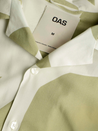 oas puzzlotec viscose shirt ss short sleeve relaxed resort shirt sage green white cream design kempt athens ga georgia men's clothing store
