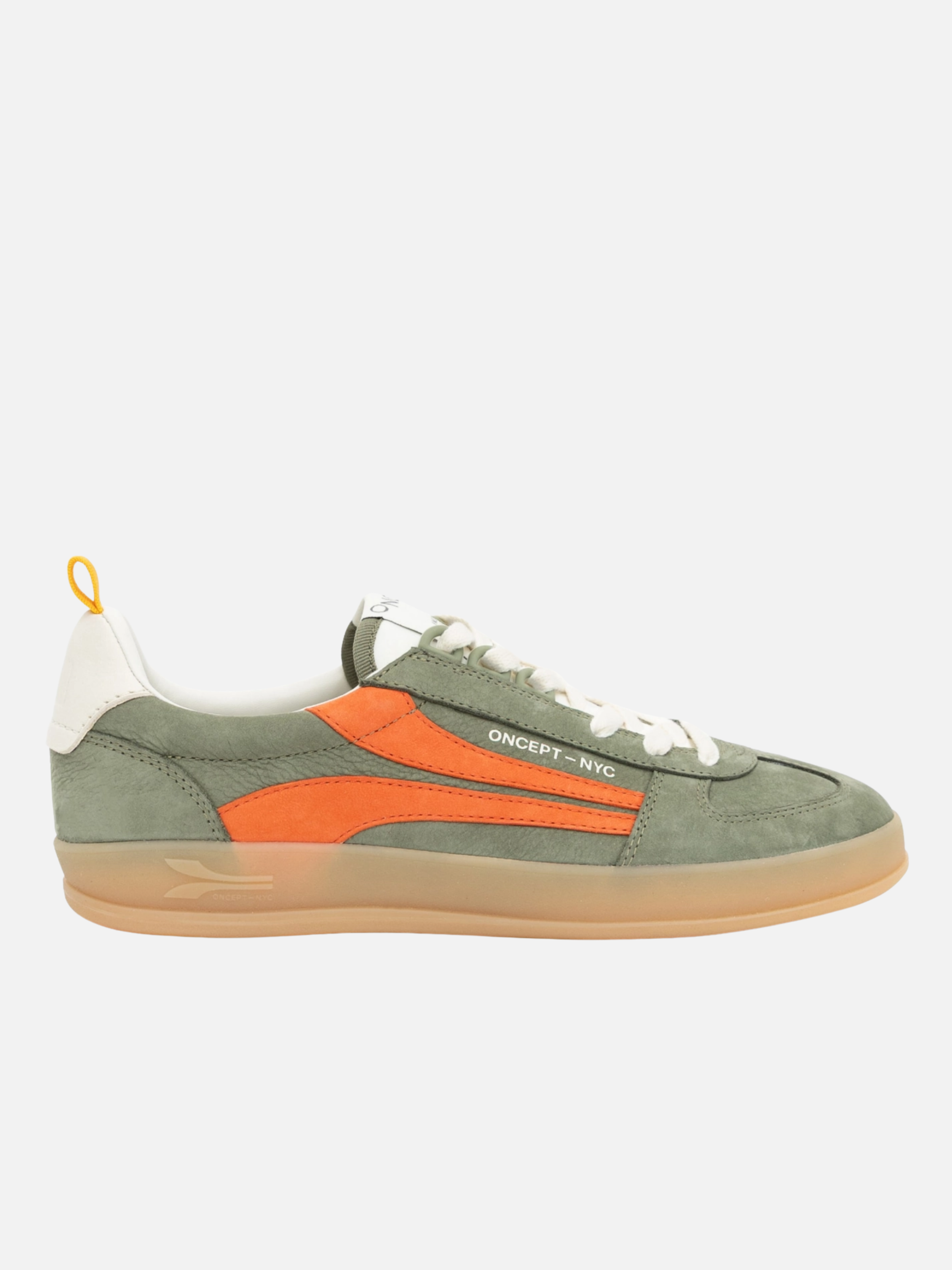 Oncept Fez Dark Olive Green Crem Orange Detail Gum Detail Sneaker Sporty Shoes for Him Men’s shoe for men Athens GA Georgia Kempt Menswear Store Near Me 