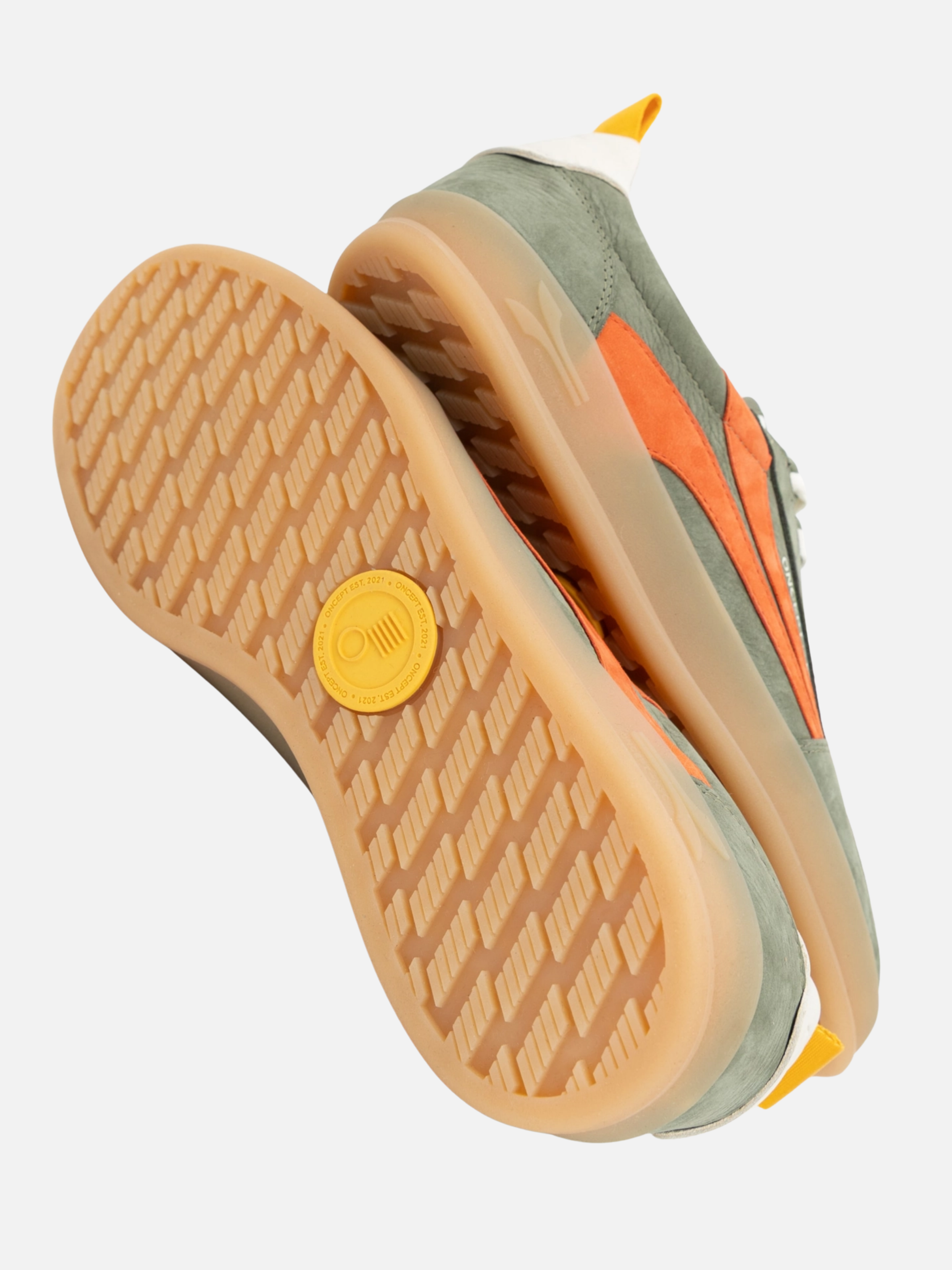 Oncept Fez Dark Olive Green Crem Orange Detail Gum Detail Sneaker Sporty Shoes for Him Men’s shoe for men Athens GA Georgia Kempt Menswear Store Near Me 