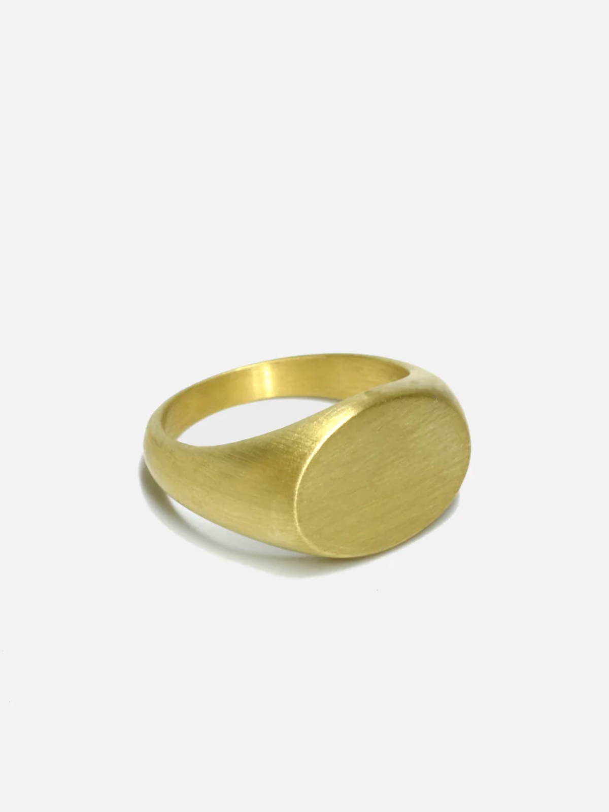 curated basics oval signet ring 100% solid brass kempt athens ga georgia men's clothing store jewelry