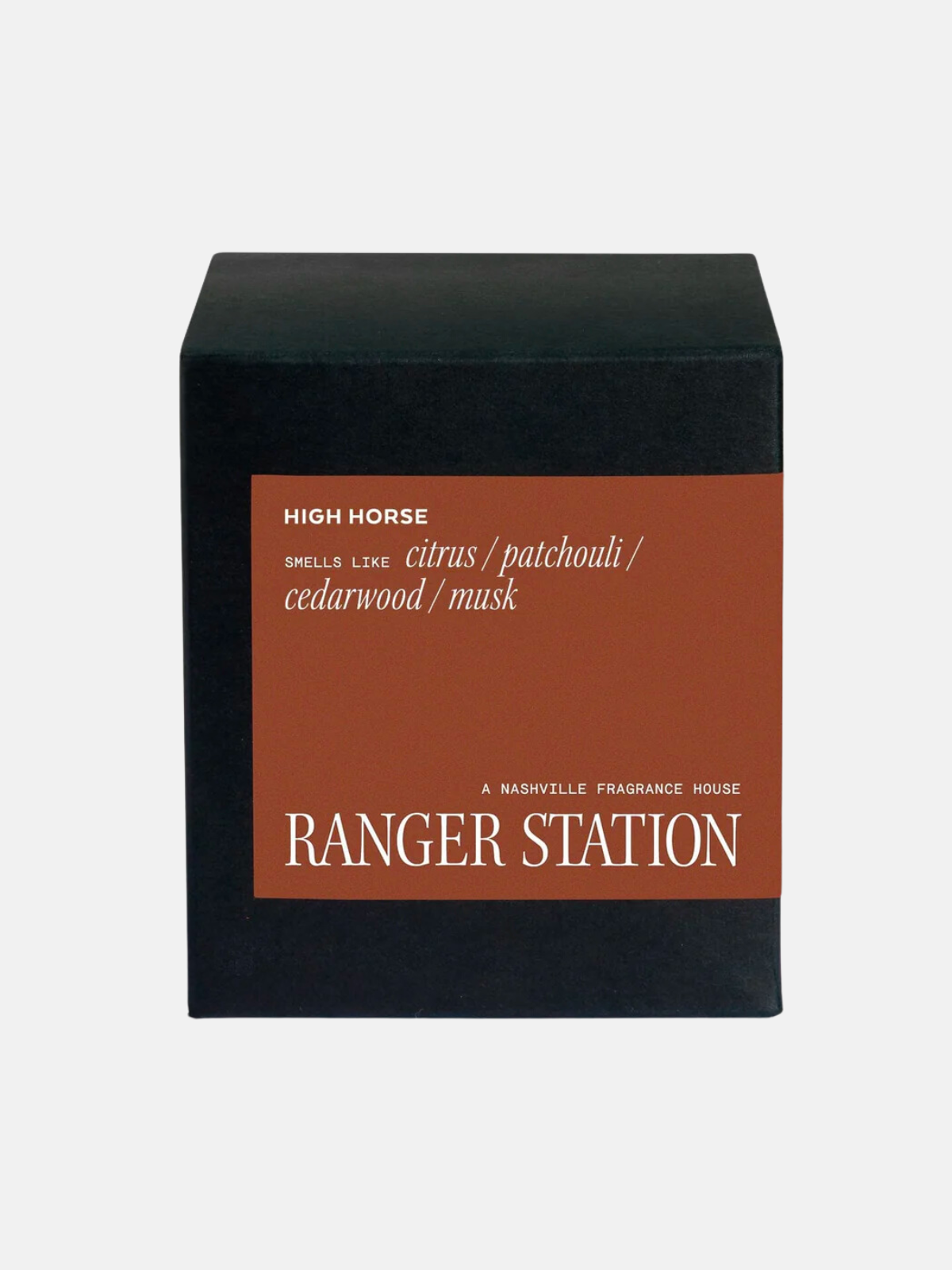 ranger station high horse candle citrus cedarwood hand poured wax whiskey cocktail glass kempt athens ga georgia men's clothing store