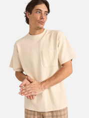 Rhythm Vintage Terry SS Short Sleeve Textured Natural Ivory Cream Tee T-Shirt Front Pocket Men’s Tops for Men Athens GA Georgia Kempt Menswear Store Near Me