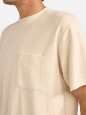 Rhythm Vintage Terry SS Short Sleeve Textured Natural Ivory Cream Tee T-Shirt Front Pocket Men’s Tops for Men Athens GA Georgia Kempt Menswear Store Near Me