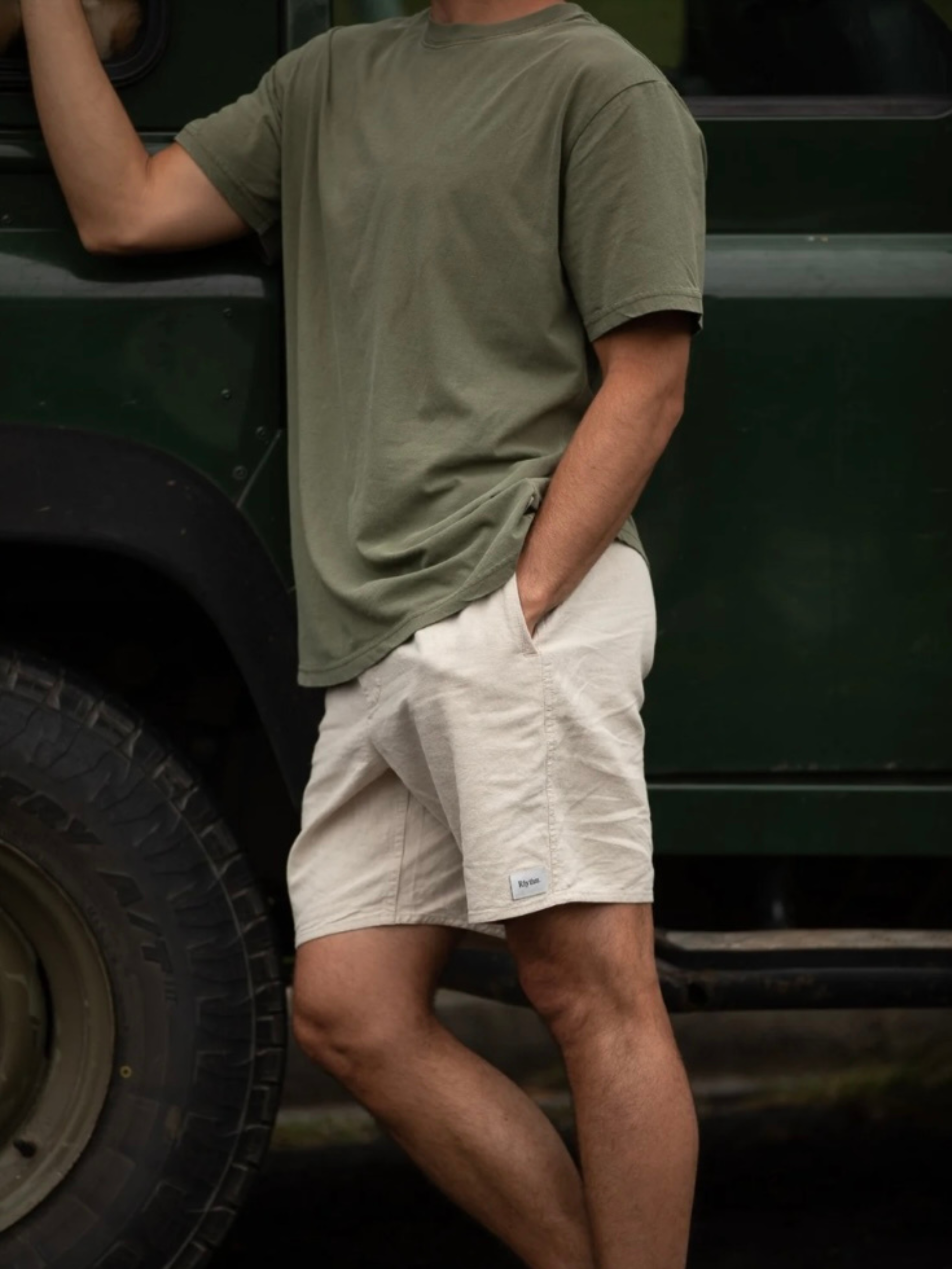 Rhythm Classic Linen Jam Shorts Men’s Bottoms for Men Sand Beige Athens GA Georgia Kempt Menswear Store Near Me