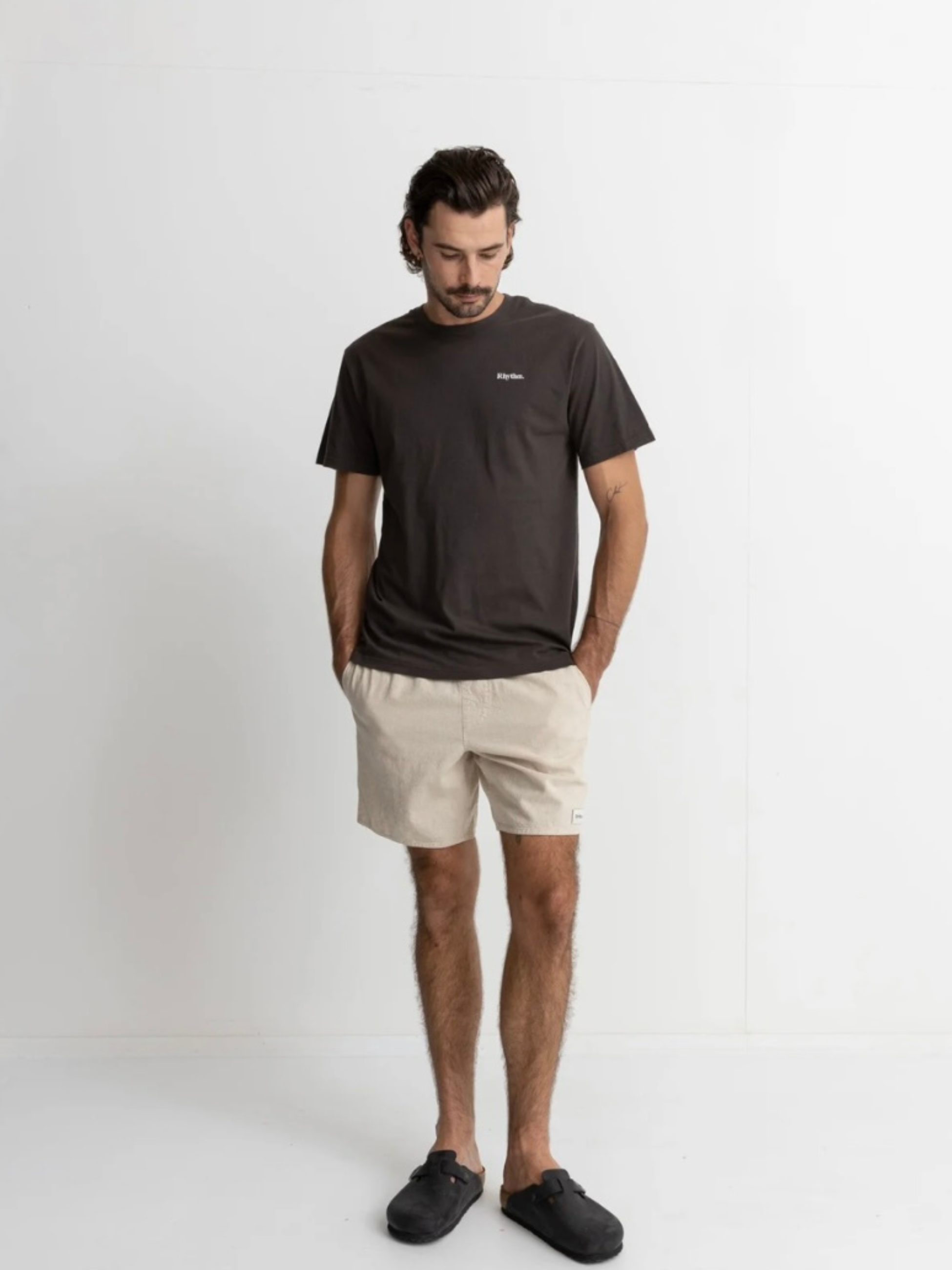 Rhythm Classic Linen Jam Shorts Men’s Bottoms for Men Sand Beige Athens GA Georgia Kempt Menswear Store Near Me