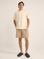 Rhythm Vintage Terry SS Short Sleeve Textured Natural Ivory Cream Tee T-Shirt Front Pocket Men’s Tops for Men Athens GA Georgia Kempt Menswear Store Near Me