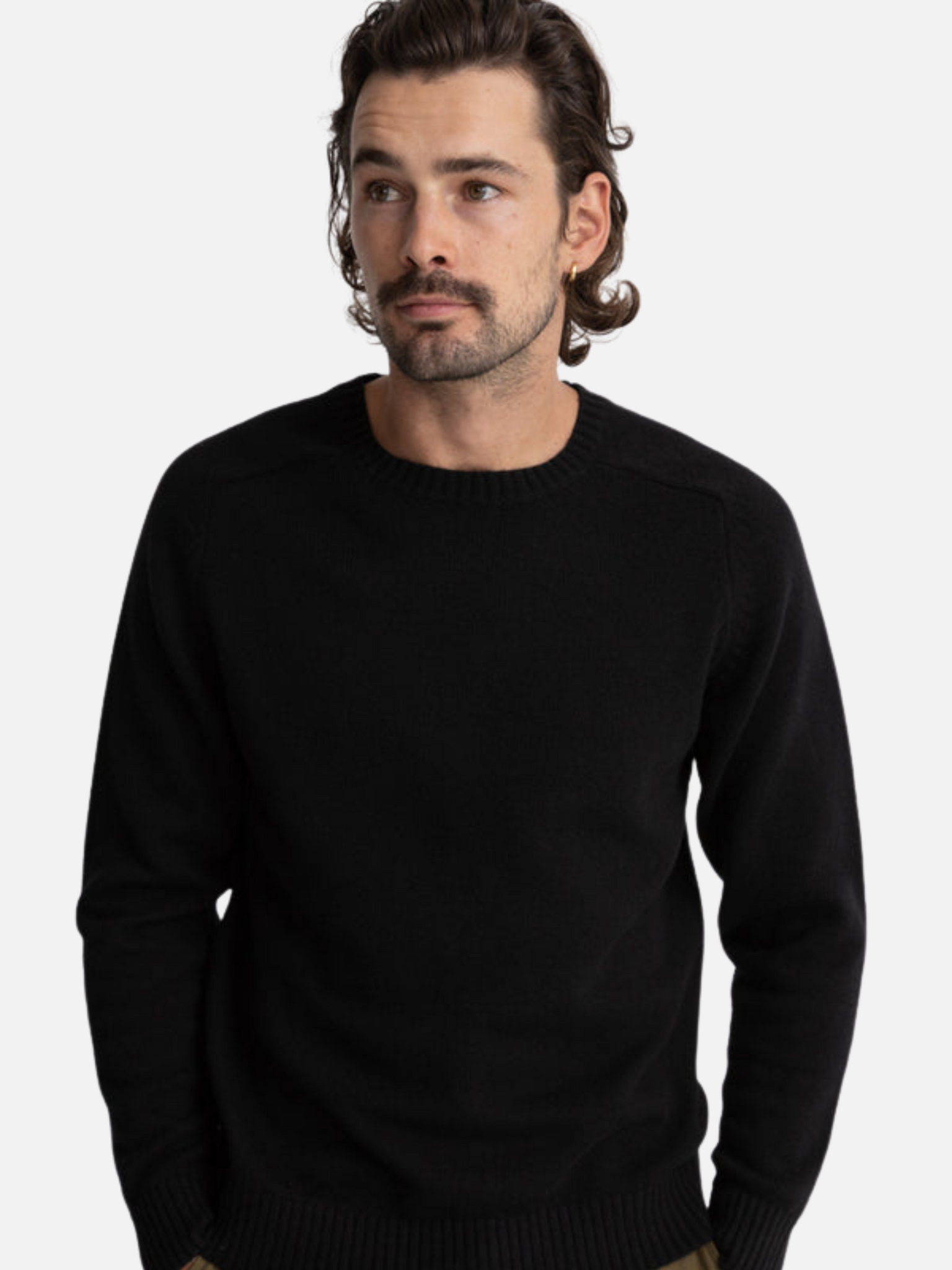 Rhythm Classic Crew Knit Knitted Sweater Men’s Top for Men Vintage Black Athens GA Georgia Kempt Menswear Store