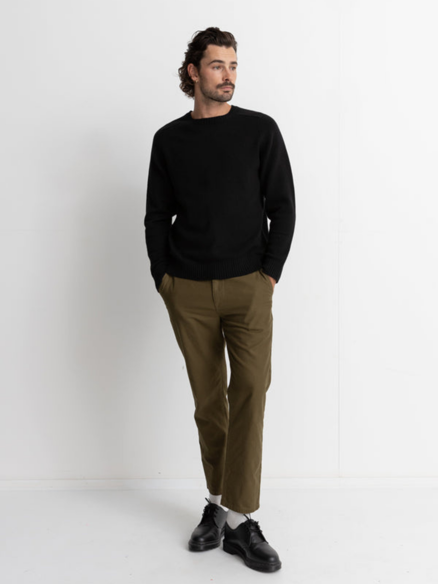 Rhythm Classic Crew Knit Knitted Sweater Men’s Top for Men Vintage Black Athens GA Georgia Kempt Menswear Store