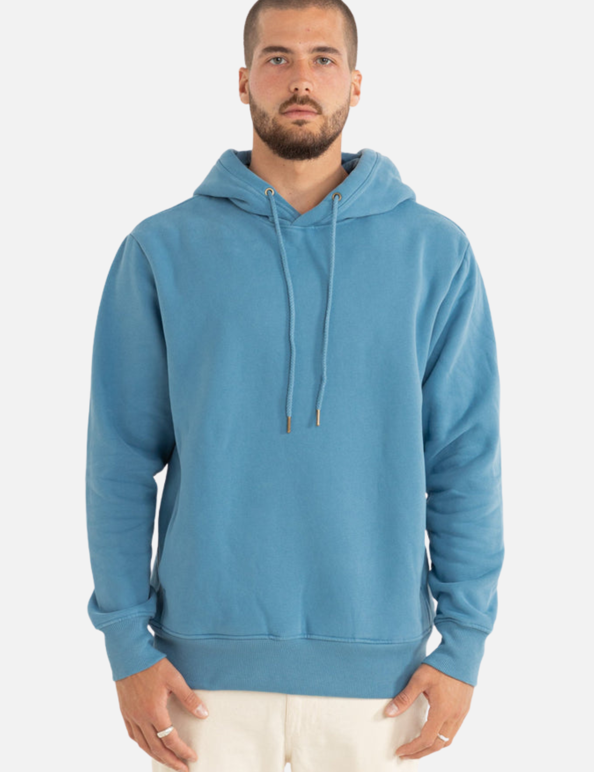 Rhythm Classic Fleece Hood Mineral Blue Drawstring Hoodie Front Pockets Athens GA Georgia Kempt Menswear Store