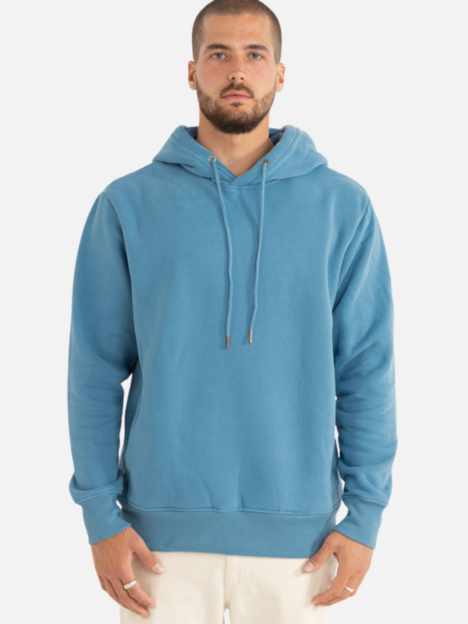 Rhythm Classic Fleece Hood Mineral Blue Drawstring Hoodie Front Pockets Athens GA Georgia Kempt Menswear Store