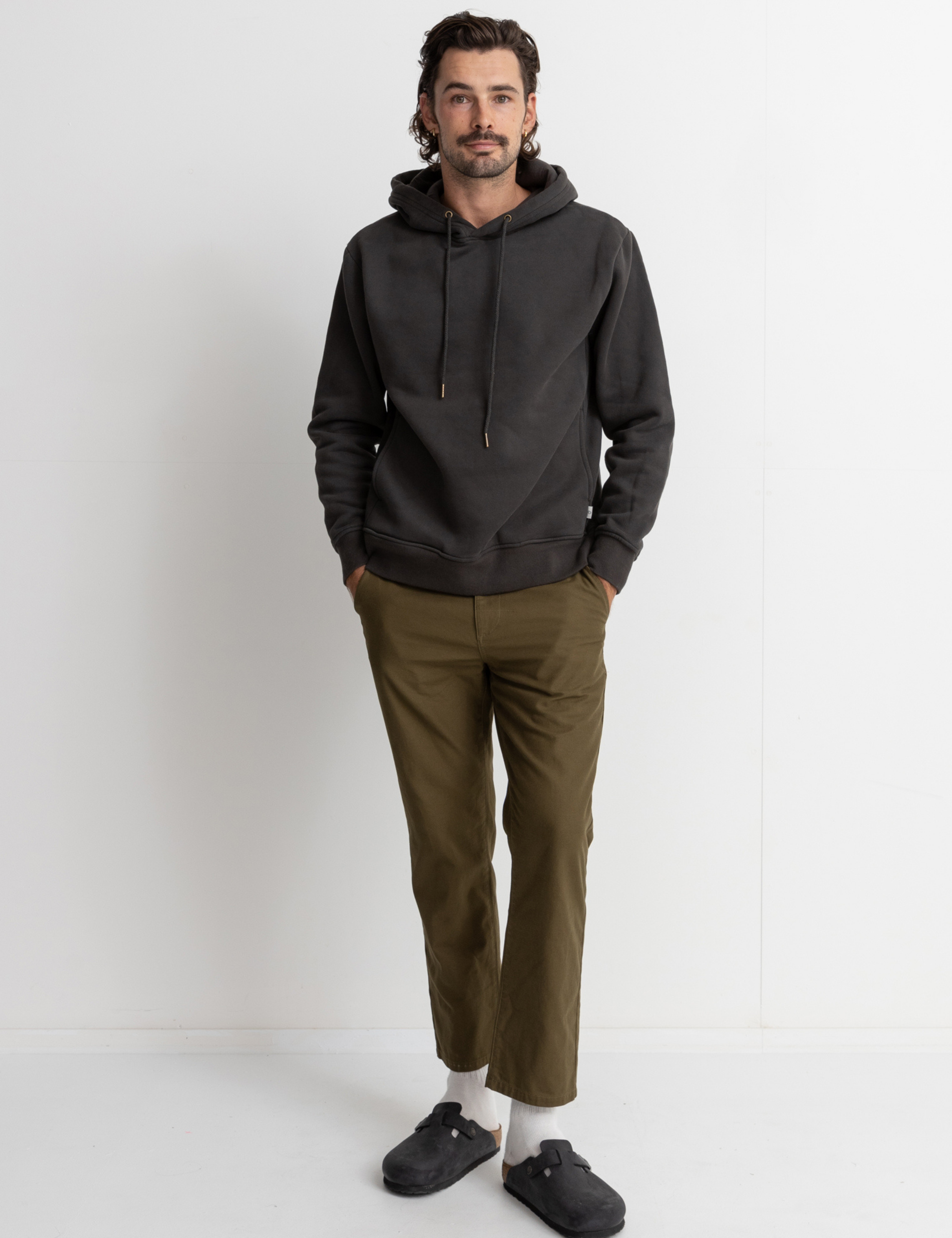 Rhythm Classic Fleece Hood Hoodie Front Pockets Sweatshirt LS Long Sleeve Men’s Tops for Men Drawstring Fall Winter Cozy Tops for Him Athens GA Georgia Kempt Menswear Store Near Me