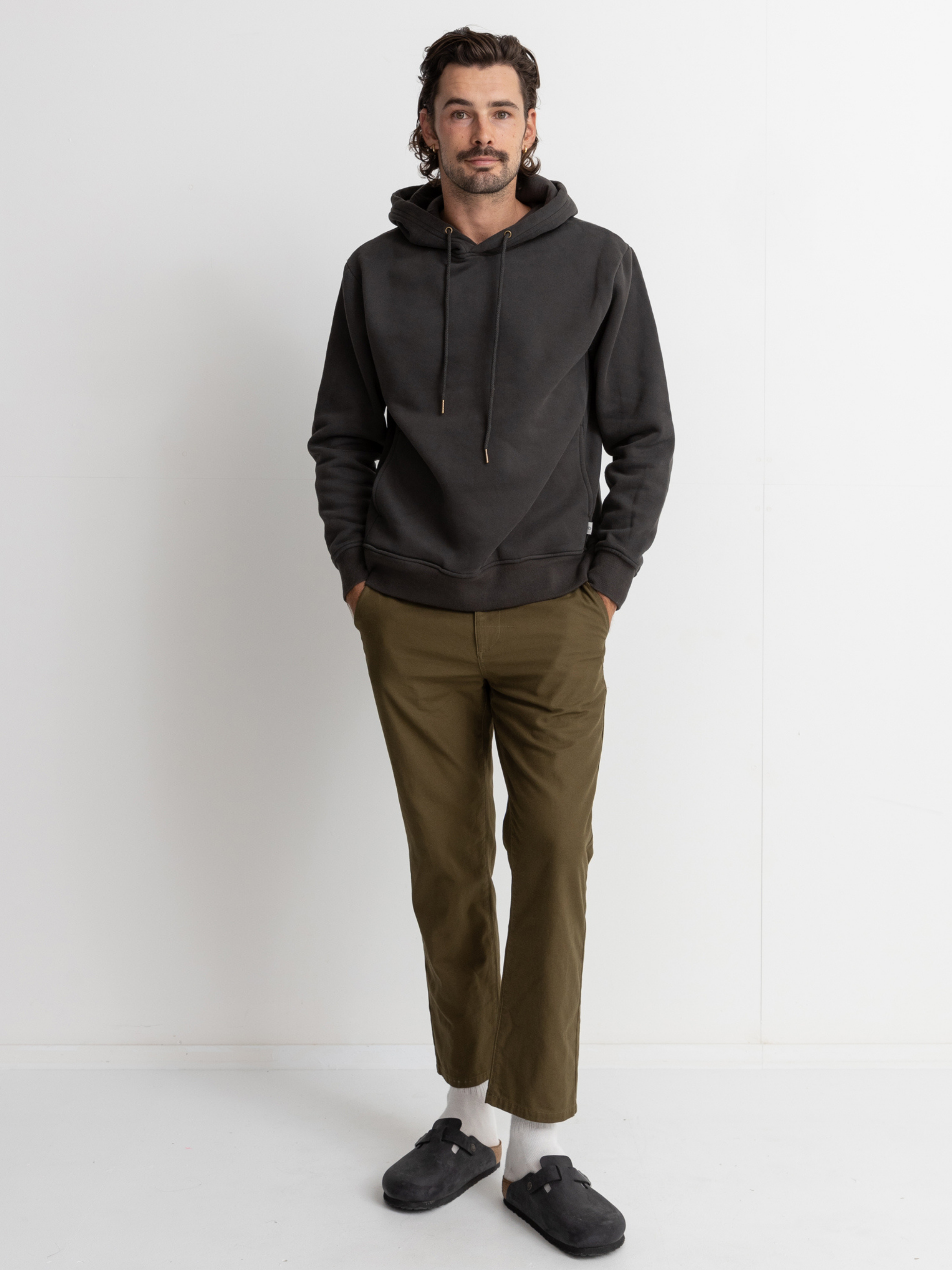 Rhythm Classic Fleece Hood Hoodie Front Pockets Sweatshirt LS Long Sleeve Men’s Tops for Men Drawstring Fall Winter Cozy Tops for Him Athens GA Georgia Kempt Menswear Store Near Me