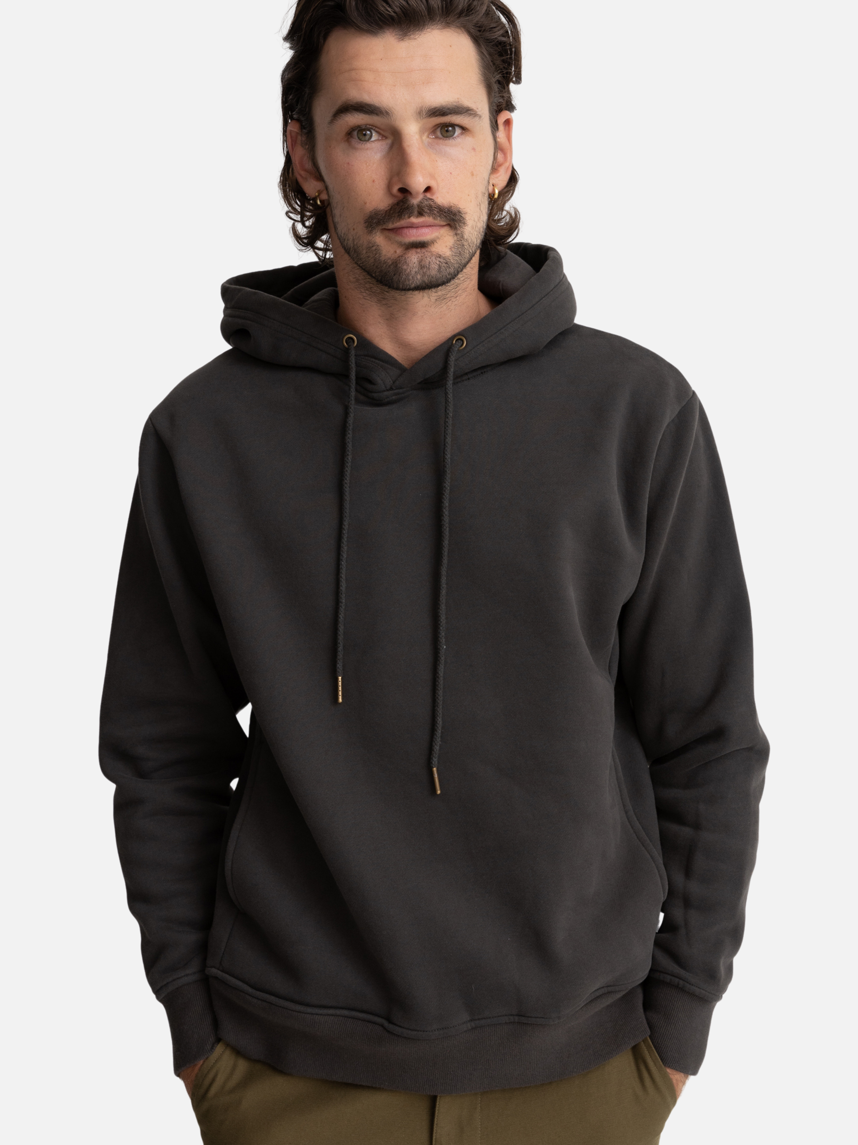 Rhythm Classic Fleece Hood Hoodie Front Pockets Sweatshirt LS Long Sleeve Men’s Tops for Men Drawstring Fall Winter Cozy Tops for Him Athens GA Georgia Kempt Menswear Store Near Me