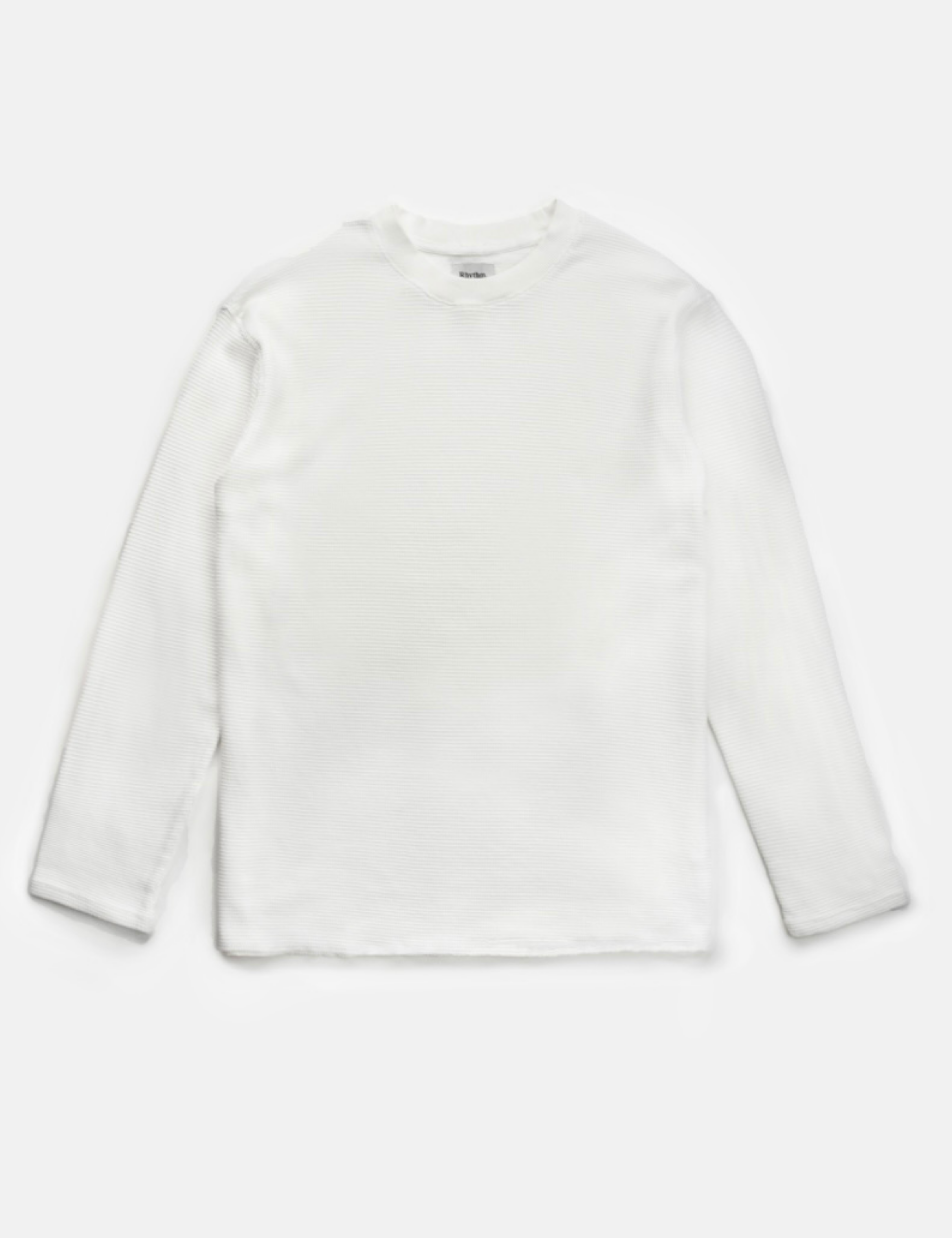 Rhythm Classic Waffle Knit LS Long Sleeve Textured Vintage White Men’s Tops for Men Athens GA Georgia Kempt Menswear Store Near Me