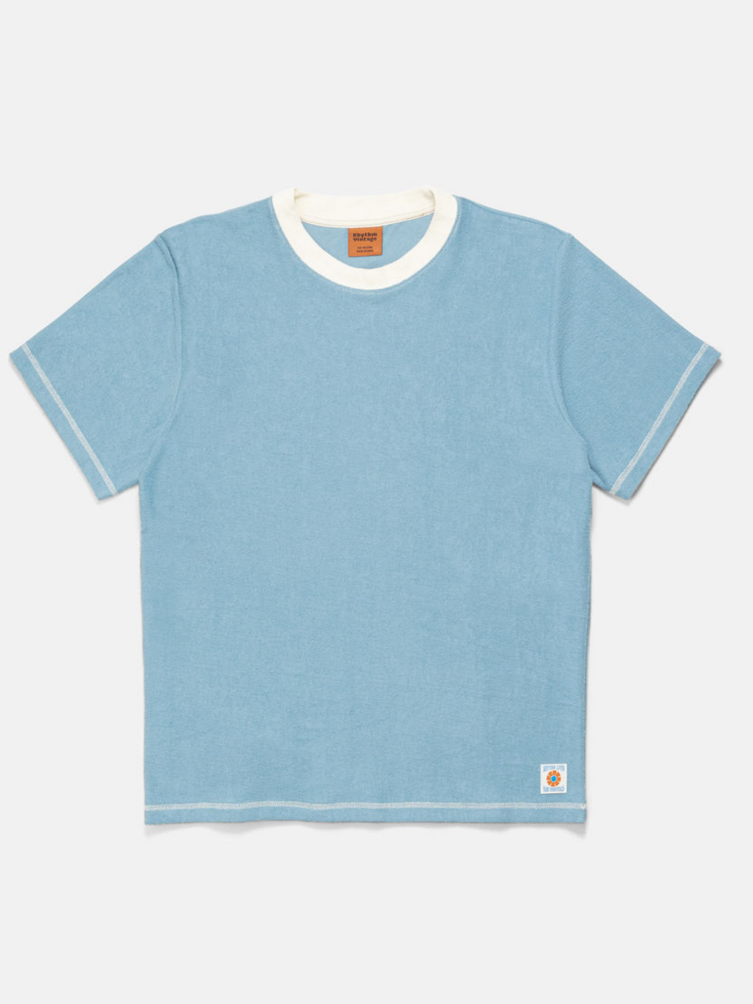 Contrast Vintage Terry T-Shirt - Blue