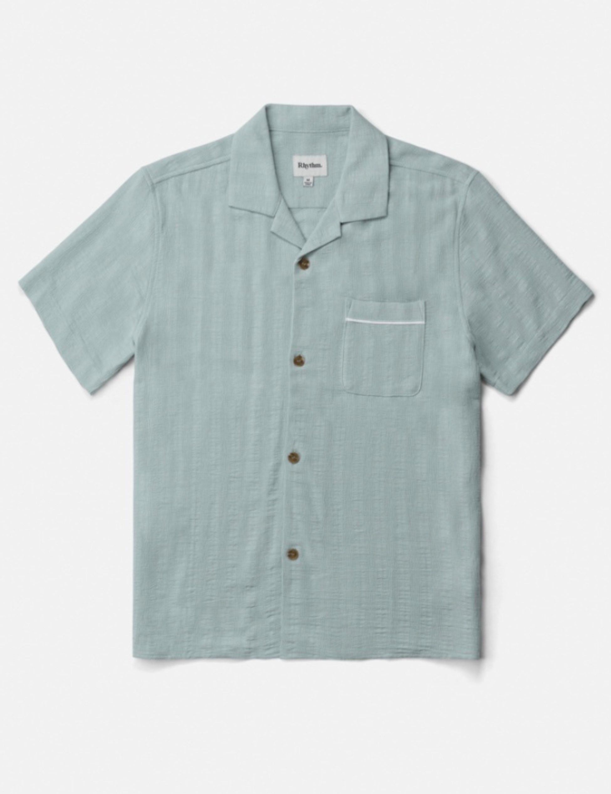 Rhythm Daytona Shirt SS Short Sleeve Men’s Top Spring Summer Shirts for Men Teal Blue Green Athens GA Georgia Kempt Menswear Store Near Me