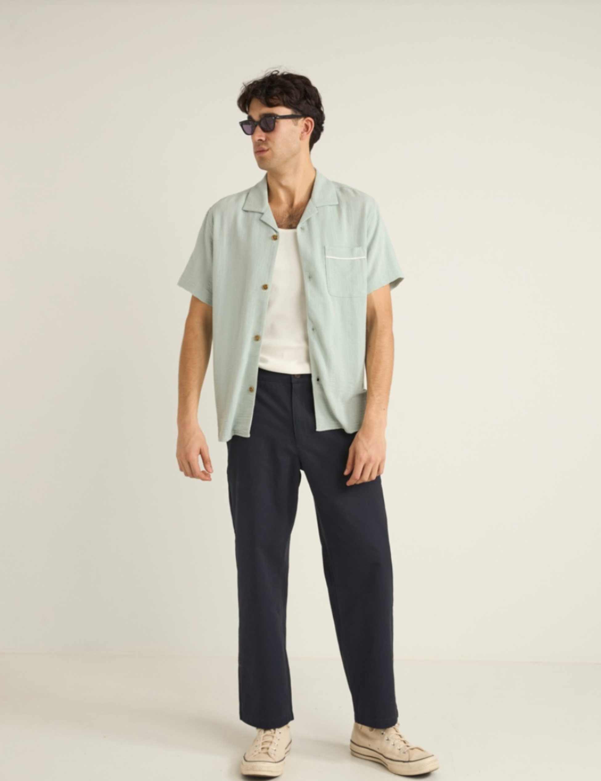Rhythm Daytona Shirt SS Short Sleeve Men’s Top Spring Summer Shirts for Men Teal Blue Green Athens GA Georgia Kempt Menswear Store Near Me