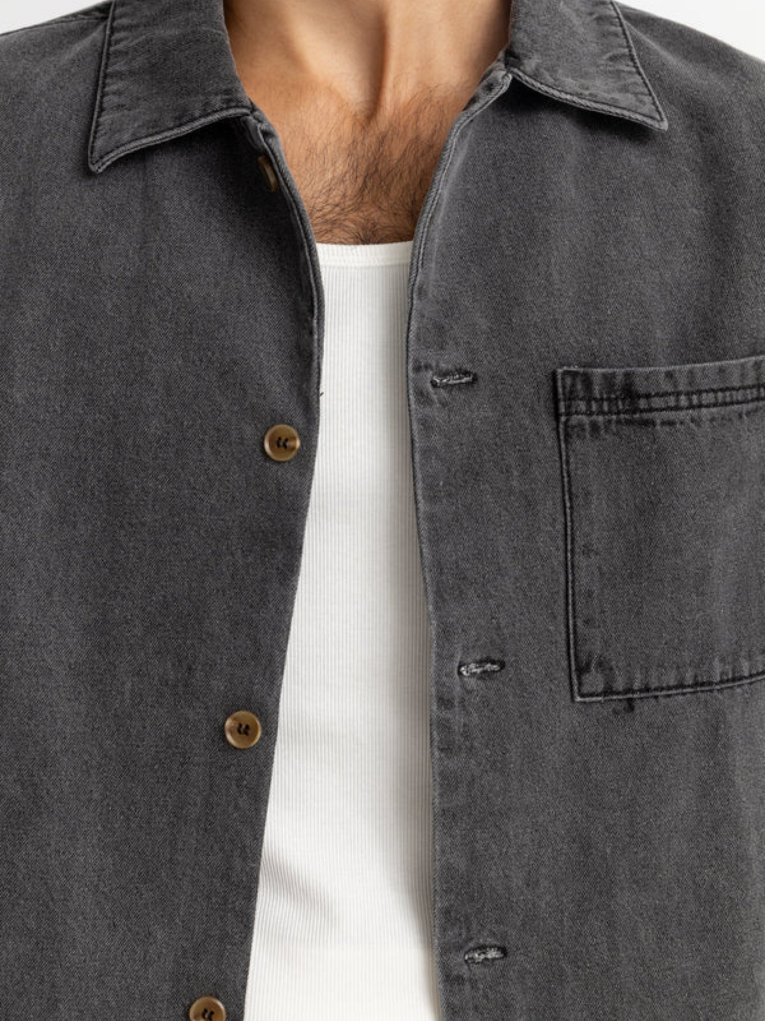 Rhythm Denim Long Sleeve Shirt - Vintage Black