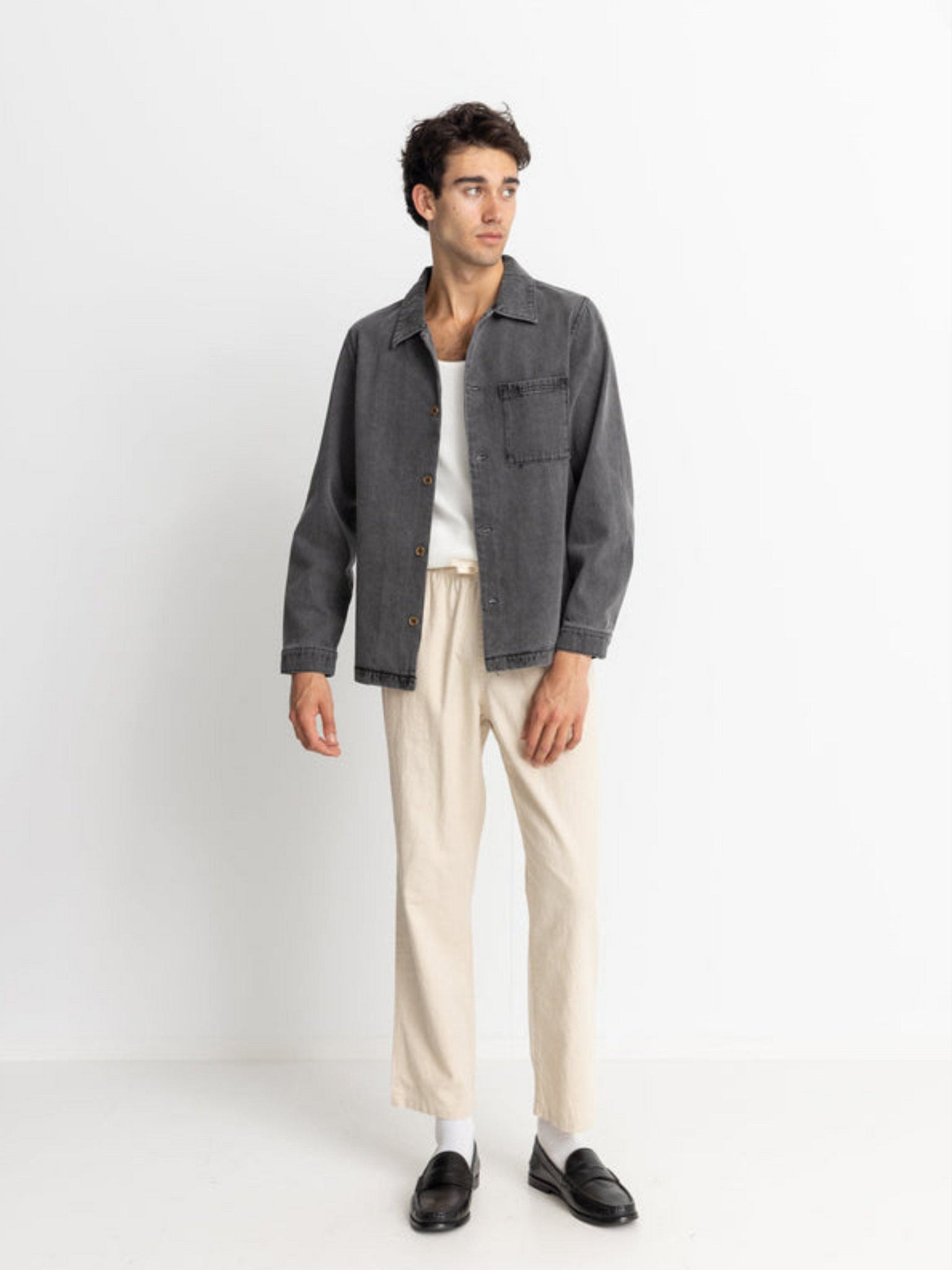 Rhythm Denim Long Sleeve Shirt - Vintage Black