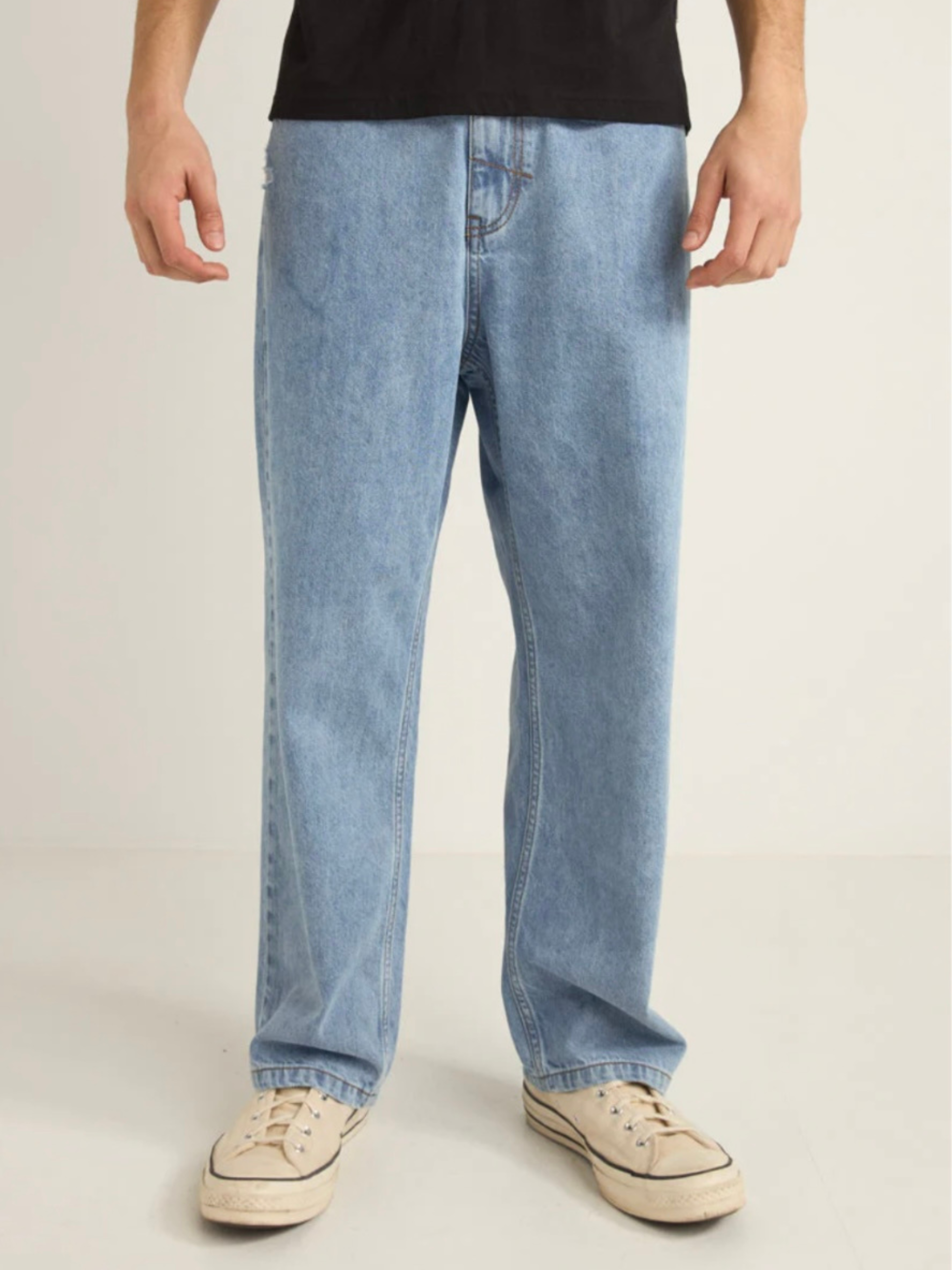 Rhythm Essential Cotton Jean Jeans Stone Wash Blue Denim Men’s Bottoms for Men Athens GA Georgia Kempt Menswear Store Near Me