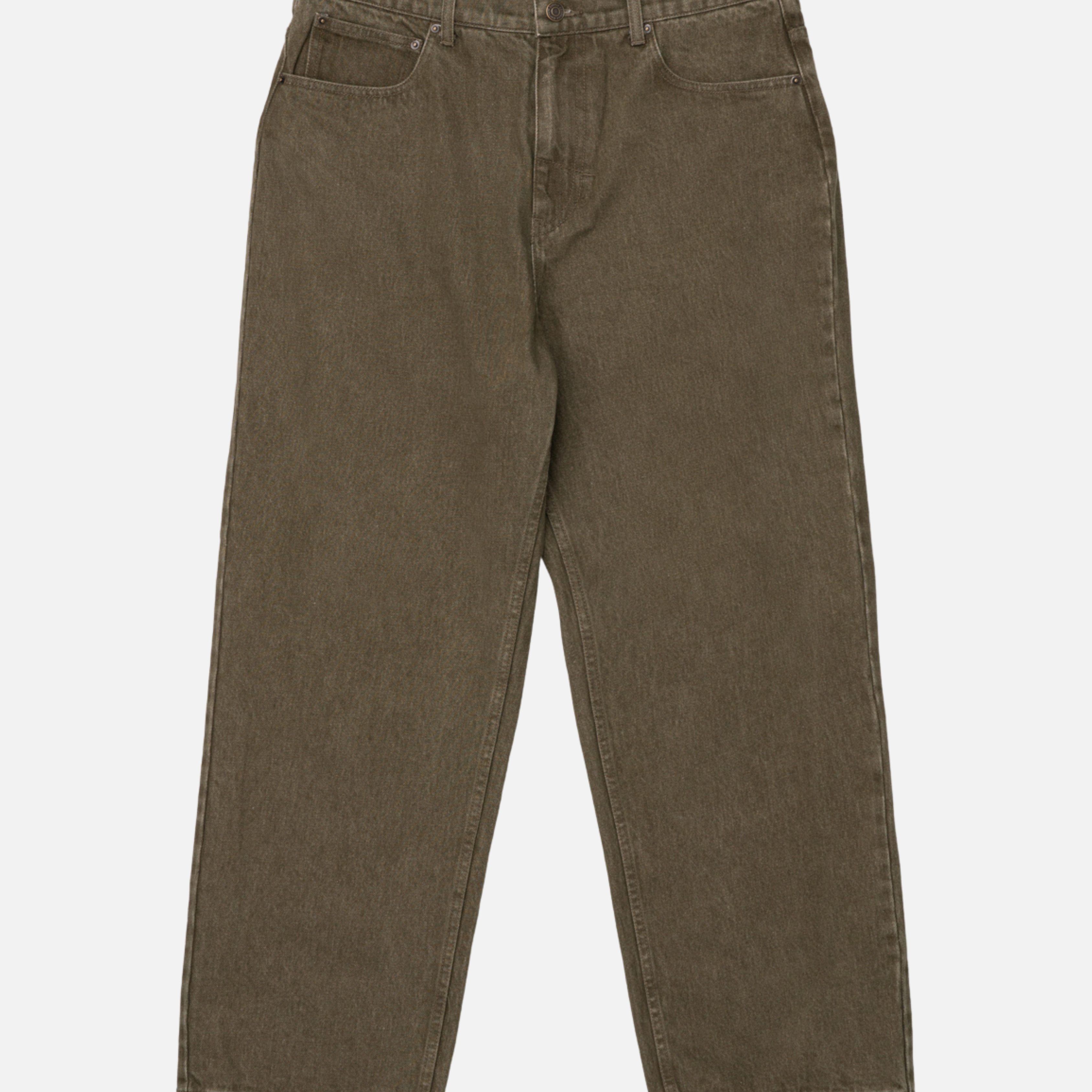 Rhythm Essential Jean Washed Olive Green Men’s Fall Winter Jeans for Men Relaxed Baggy Fit Athens GA Georgia Kempt Menswear Store Near Me