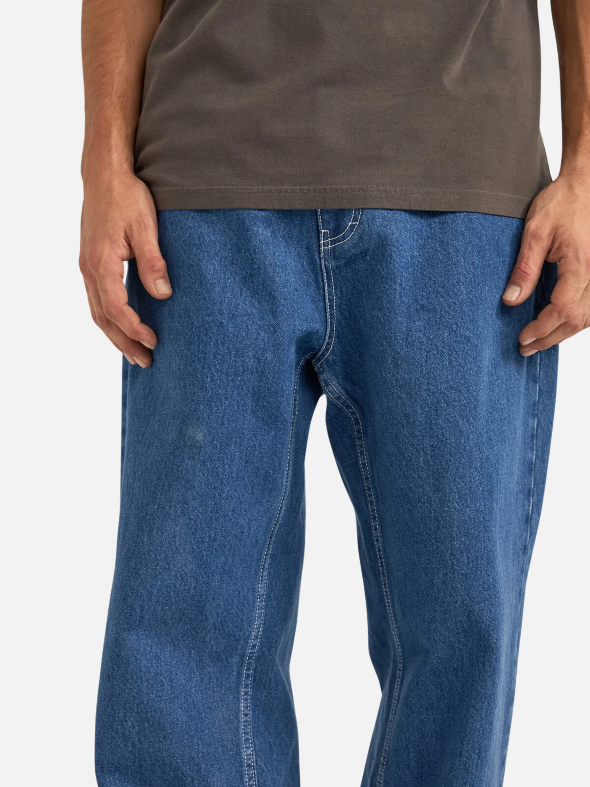 Rhythm Essential Jean Dark Wash Blue Denim Men’s Relaxed Bottoms Pants Athens GA Georgia Kempt Menswear Store Near Me