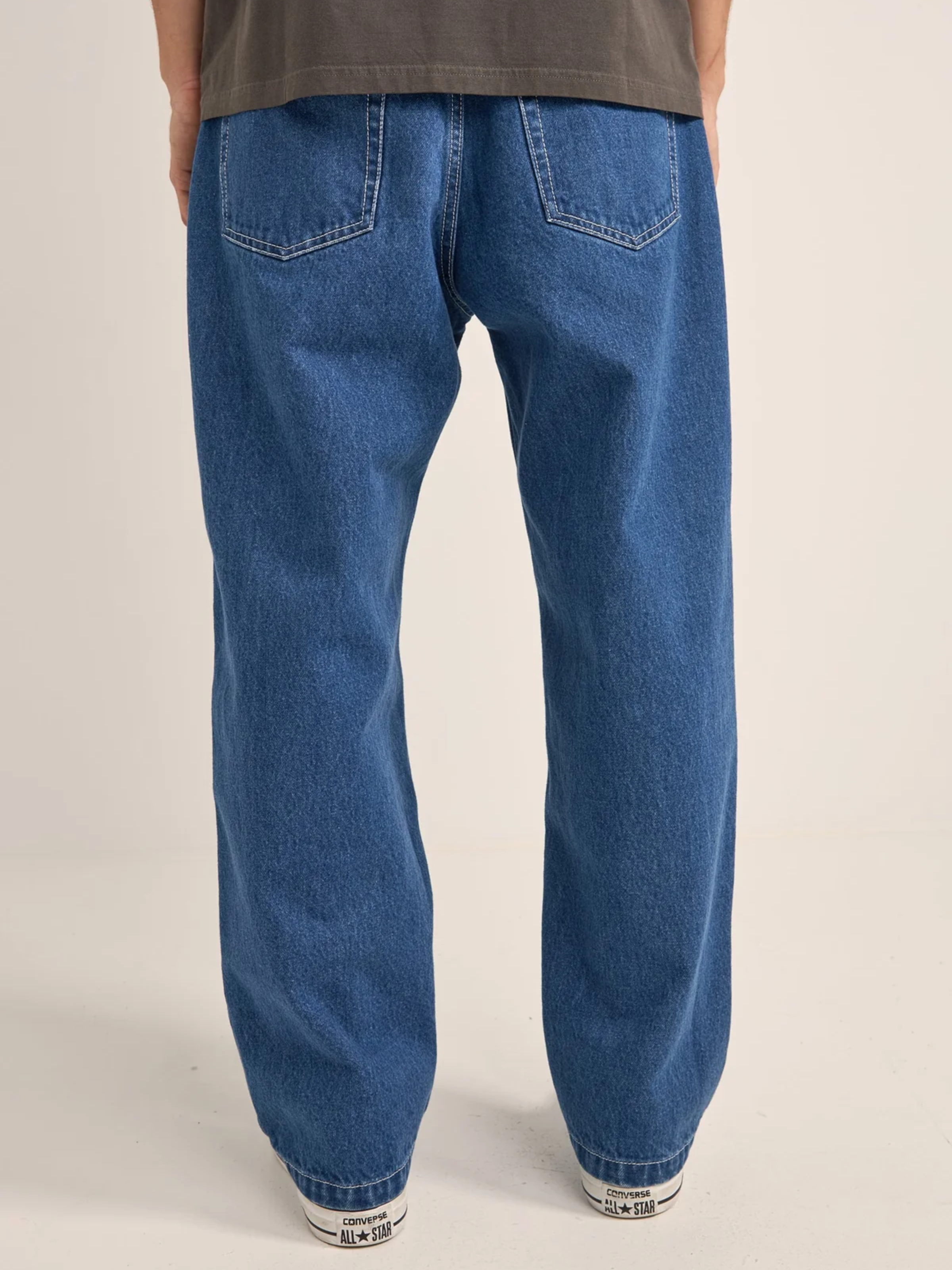 Rhythm Essential Jean Dark Wash Blue Denim Men’s Relaxed Bottoms Pants Athens GA Georgia Kempt Menswear Store Near Me