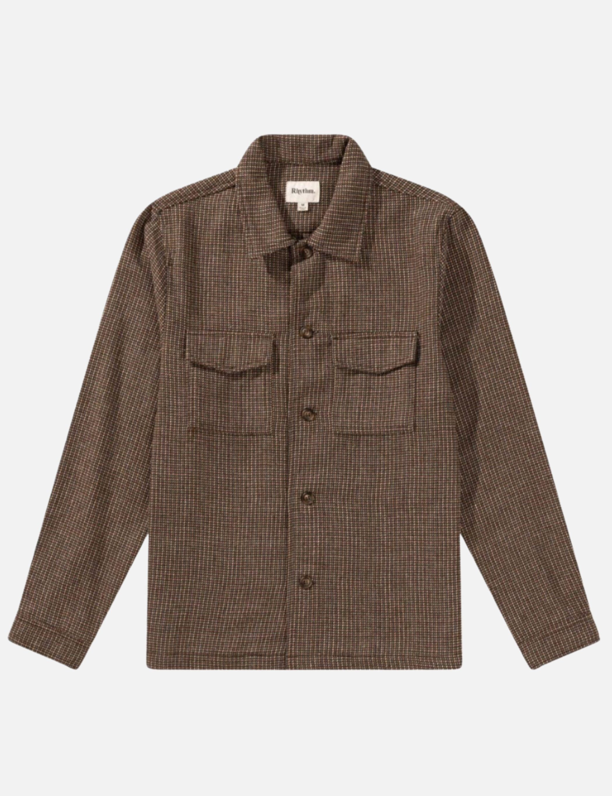 Rhythm Fleck Overshirt Earth Collared Button Front Button Up Men’s LS Long Sleeve Top Athens GA Georgia Kempt Menswear Store Near Me