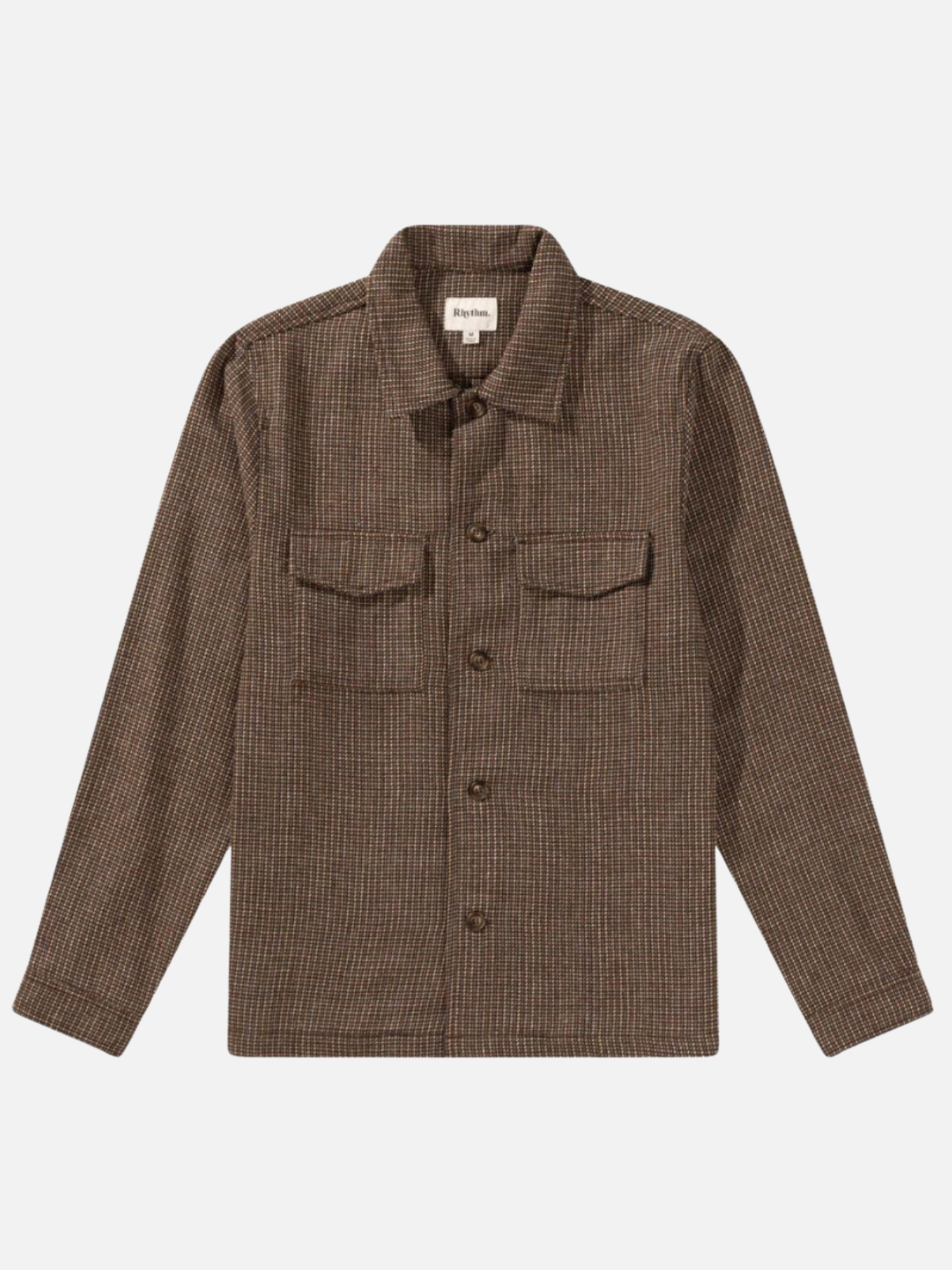 Rhythm Fleck Overshirt Earth Collared Button Front Button Up Men’s LS Long Sleeve Top Athens GA Georgia Kempt Menswear Store Near Me