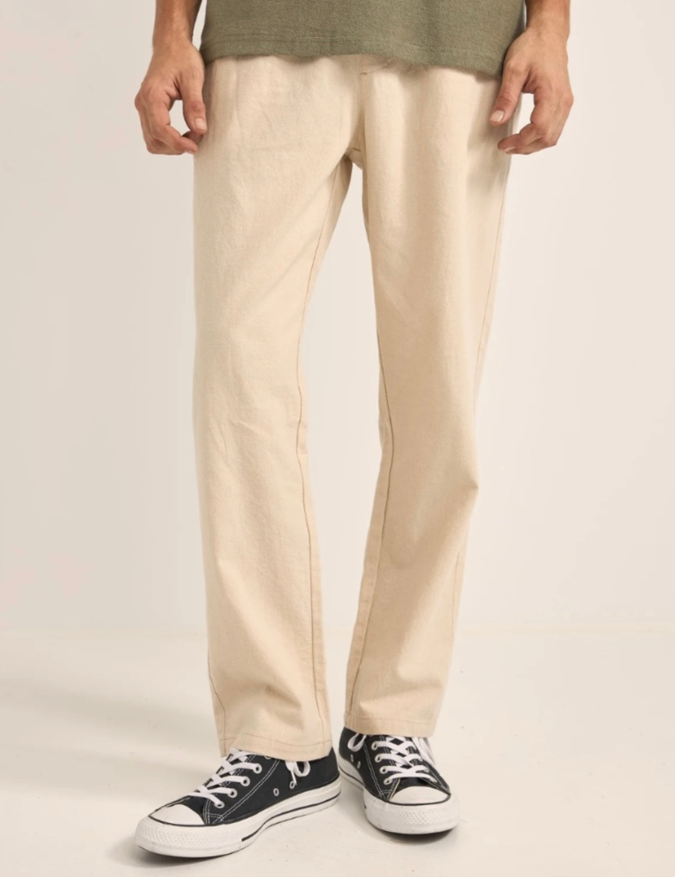 Rhythm Linen Jam Pant Bone Relaxed Summer Men’s Bottoms for Men Athens GA Georgia Kempt Menswear Store Near Me