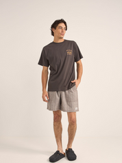 Rhythm Linen Stripe Design Fatigue Jam Brown 7 inch inseam Spring Summer Shorts for Men Men’s Bottoms Athens GA Georgia Kempt Menswear Store Near Me