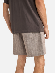 Rhythm Linen Stripe Design Fatigue Jam Brown 7 inch inseam Spring Summer Shorts for Men Men’s Bottoms Athens GA Georgia Kempt Menswear Store Near Me