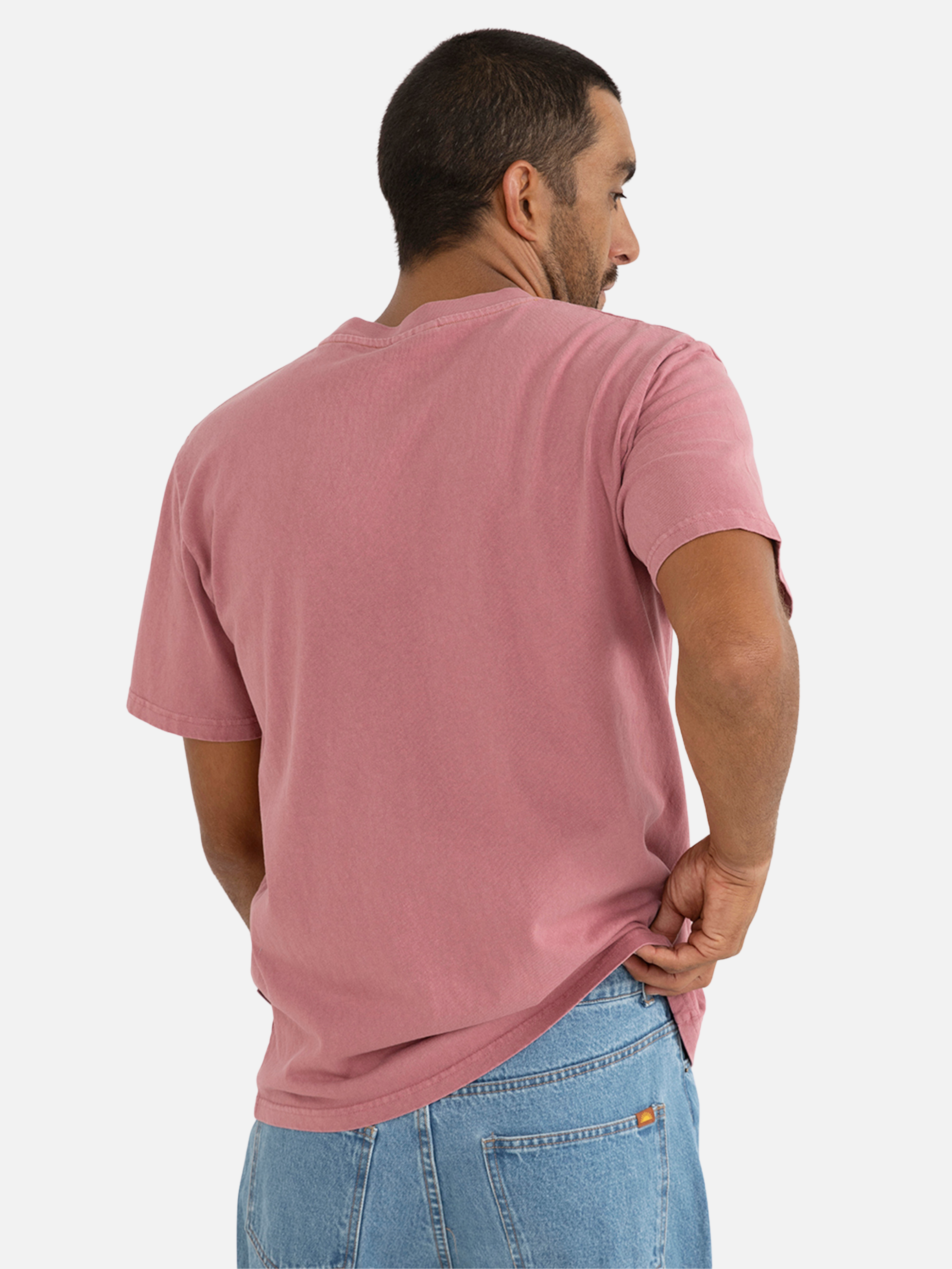 Rhythm Loop Vintage Fit Graphic Tee T-Shirt Chest Graphic Fig Pink SS Short Sleeve Men’s Tops for Men Athens GA Georgia Kempt Menswear Store Near Me