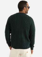 Rhythm Mohair Fishermans Knit  Knitted Knitwear Sweater Cable Knit Raglan Pine Green Gem Fall Winter Men’s Tops for Men Long Sleeve LS Athens GA Georgia Kempt Menswear Store Near Me
