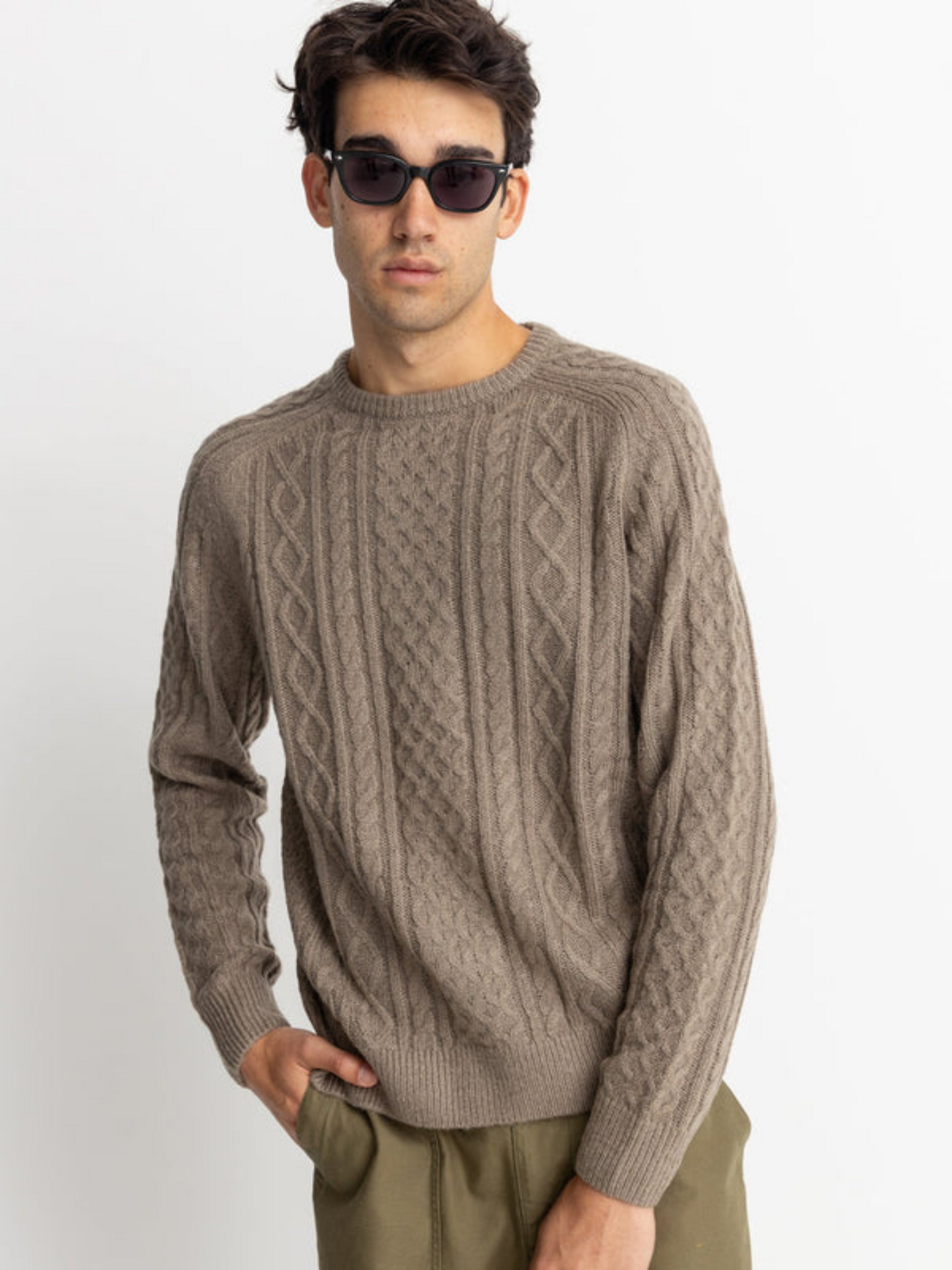 Rhythm Mohair Fishermans Knit Cable Men’s Sweater for Men Fall Winter Top Knitwear Kempt Athens Menswear Store GA Georgia  