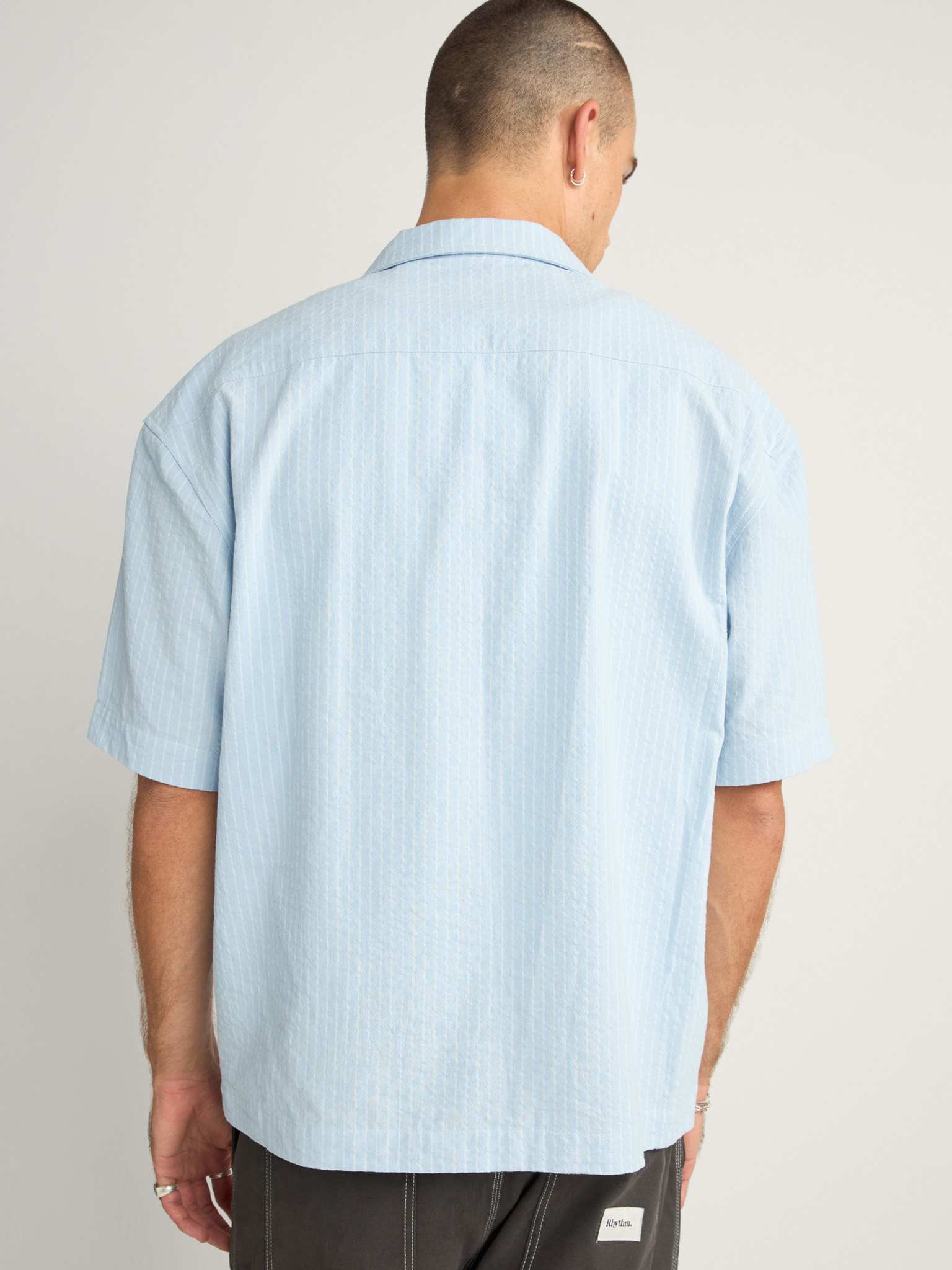Rhythm Relaxed Check SS Shirt - Blue